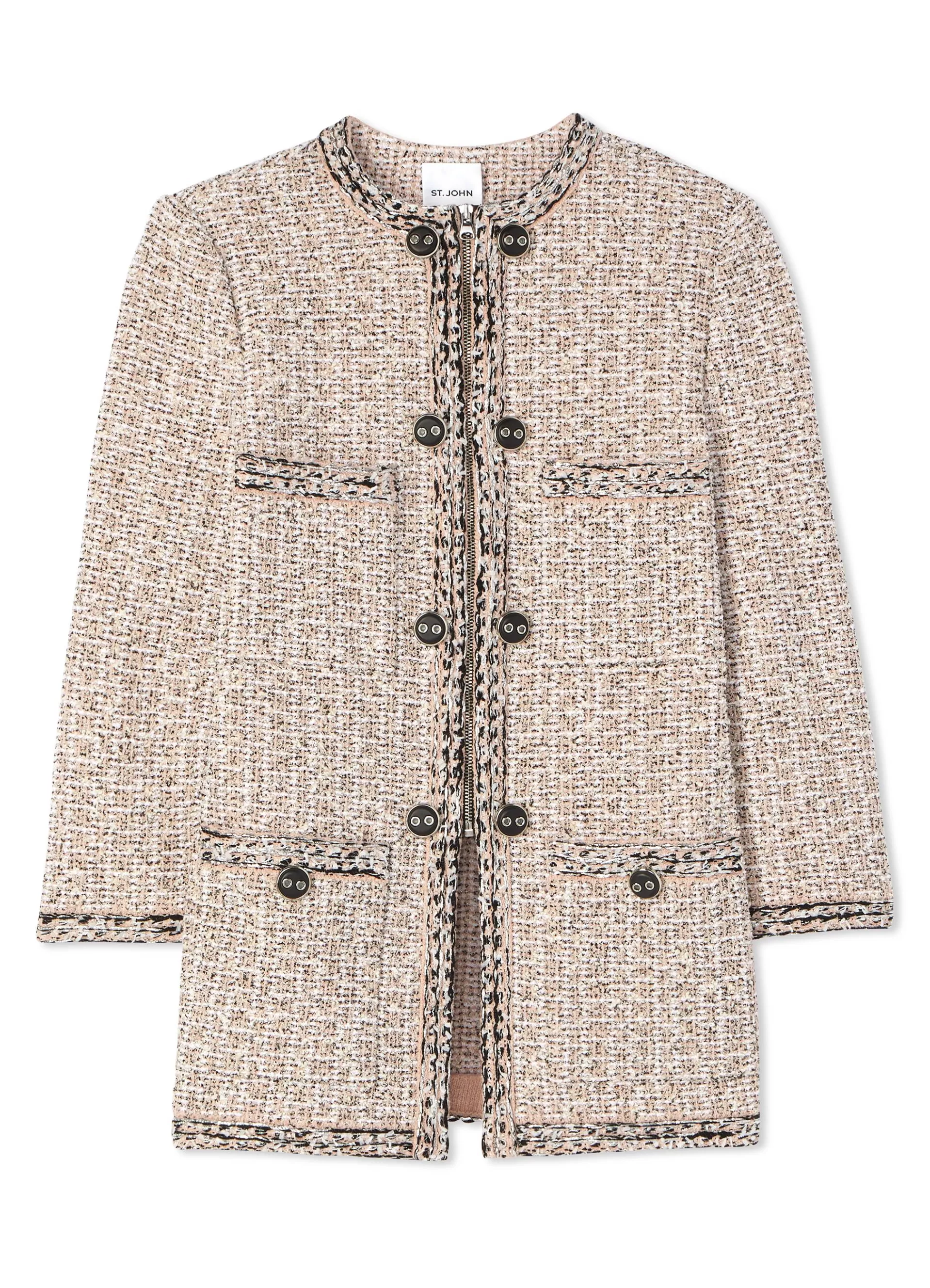 St. John Boucle Slub Tweed Knit Jacket | JACKETS