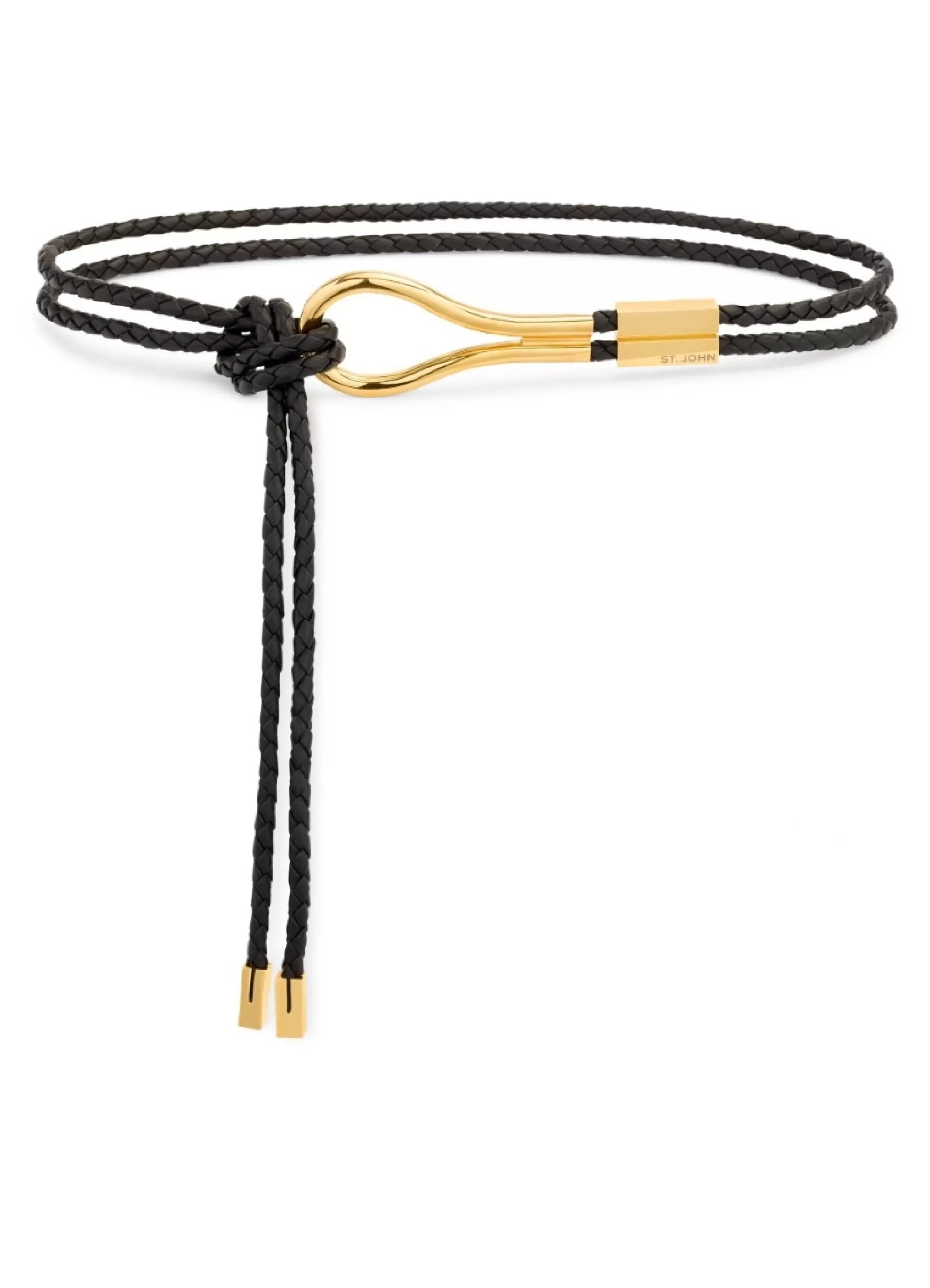 St. John Braided Leather Metal Belt | BELTS