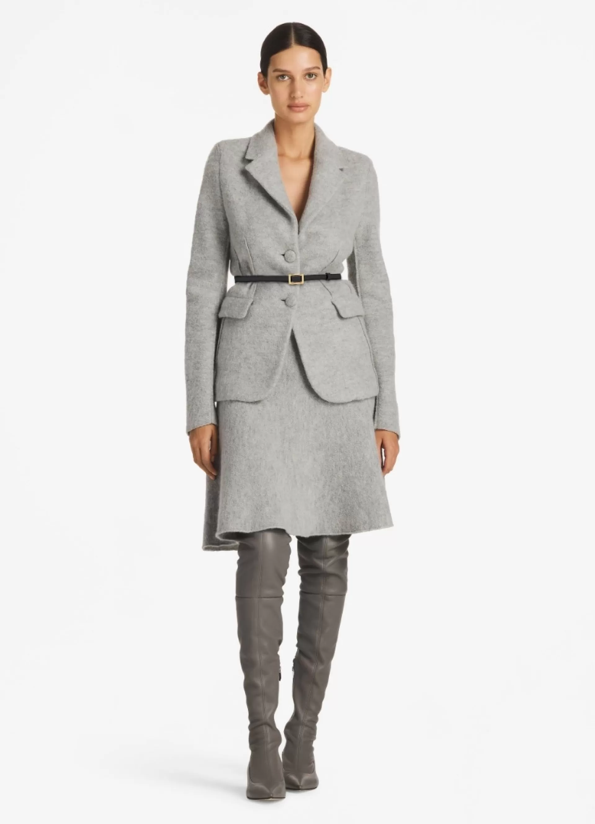 St. John Brushed Wool and Mohair Jacket | JACKETS