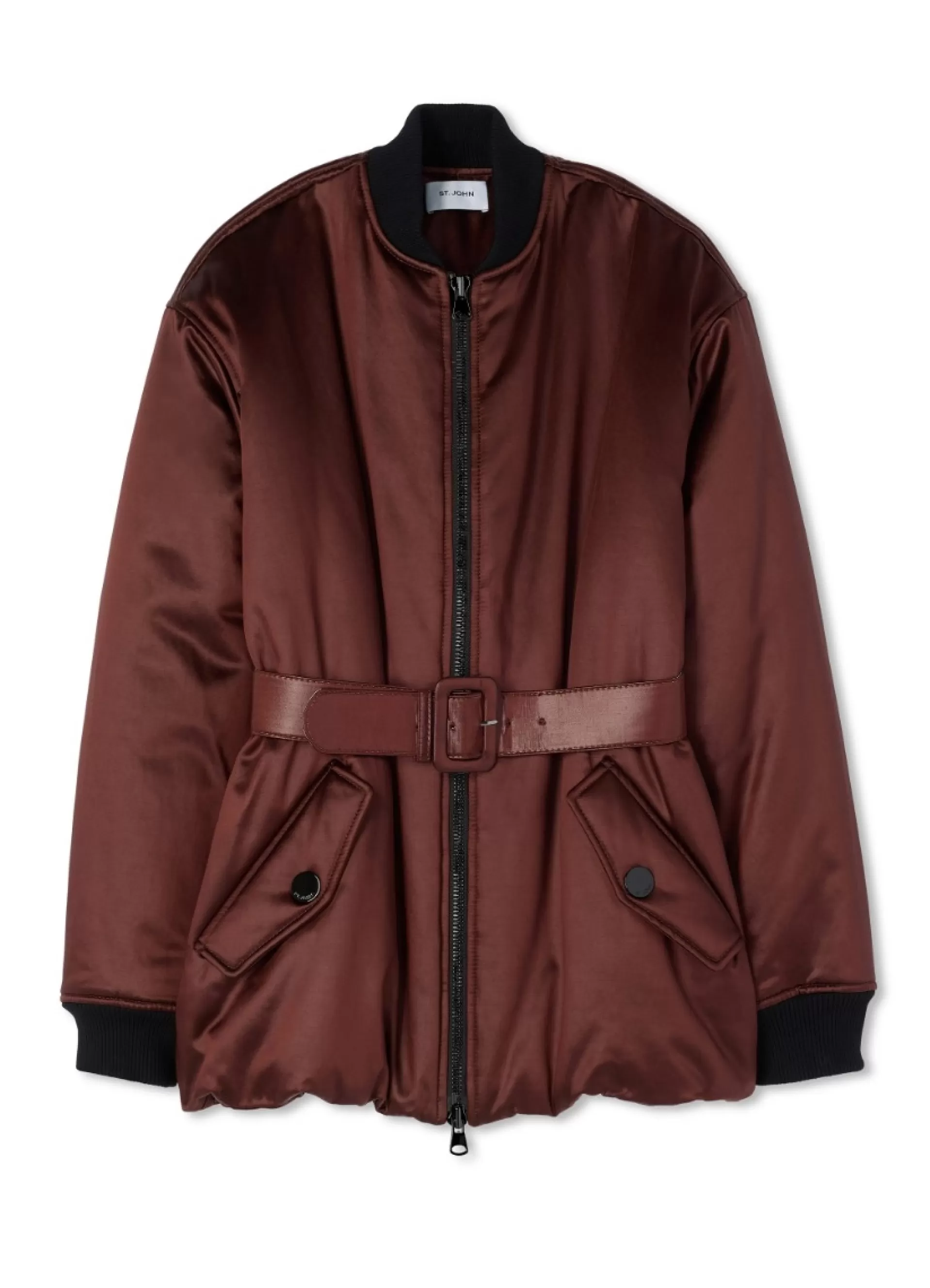 St. John Chintz Satin Bomber Jacket | JACKETS