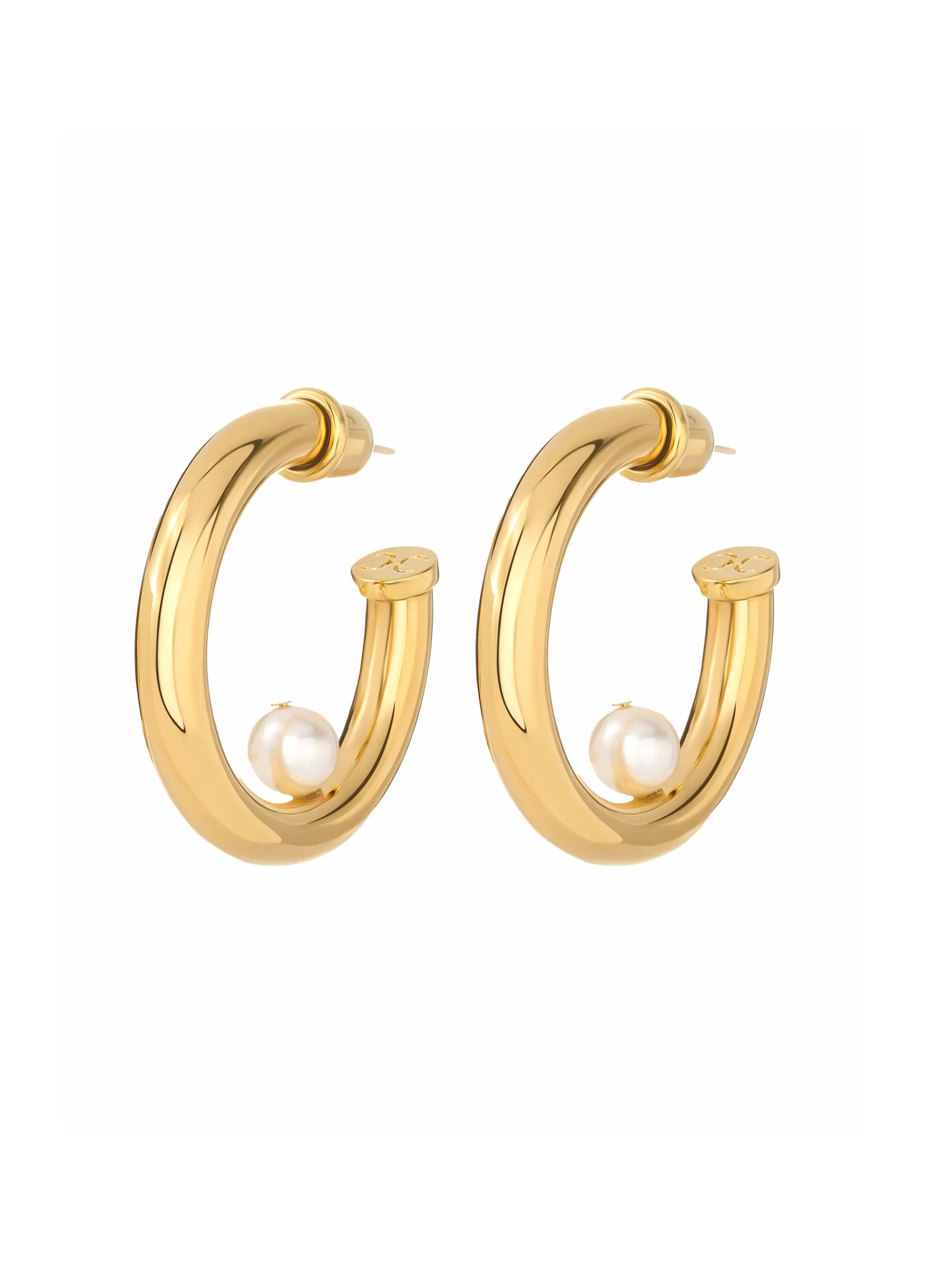 St. John Christina Caruso Hoop Earring with Pearl | CHRISTINA CARUSO JEWELRY