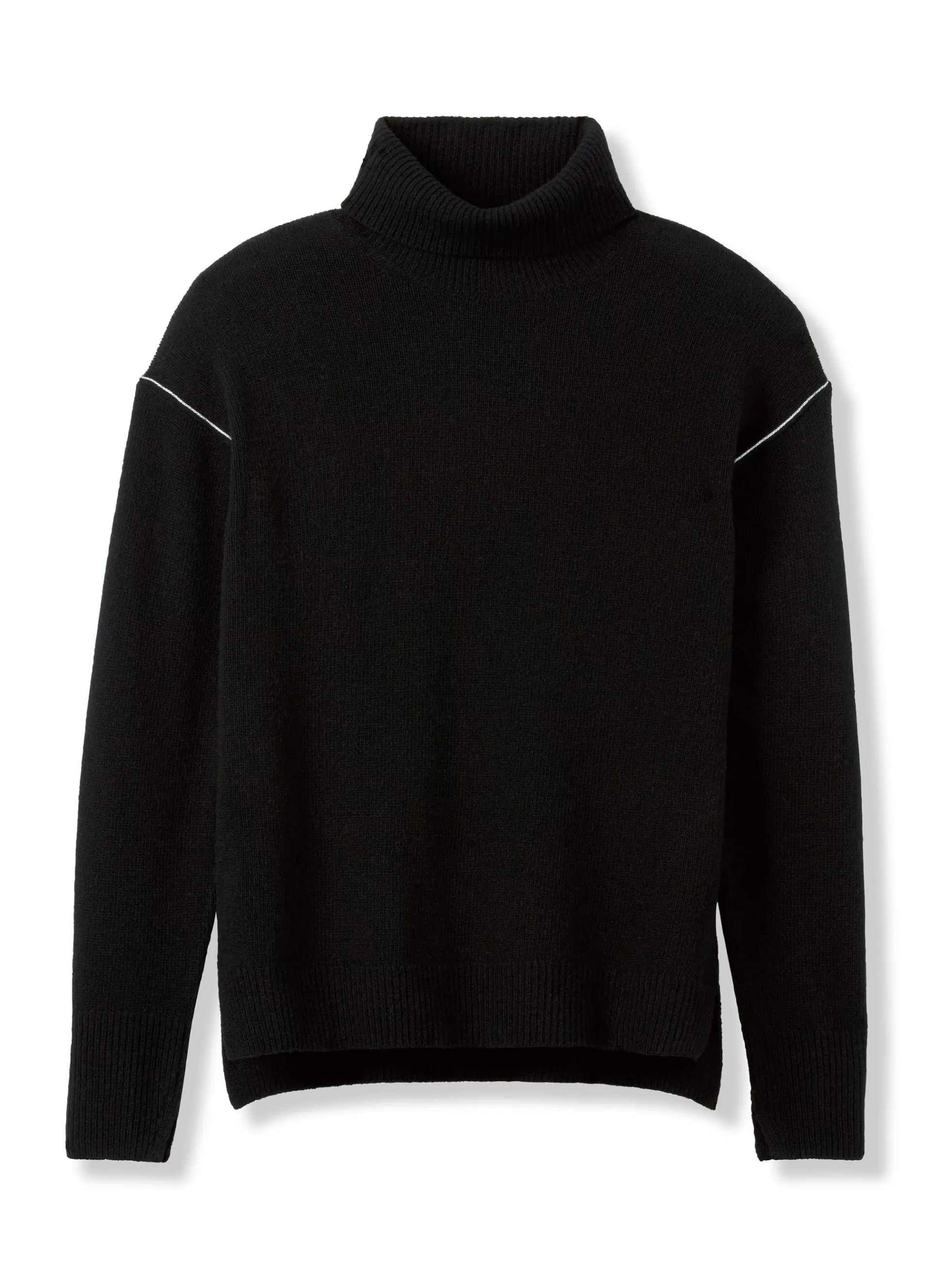 St. John Contrast Detail Turtleneck Sweater | SWEATERS