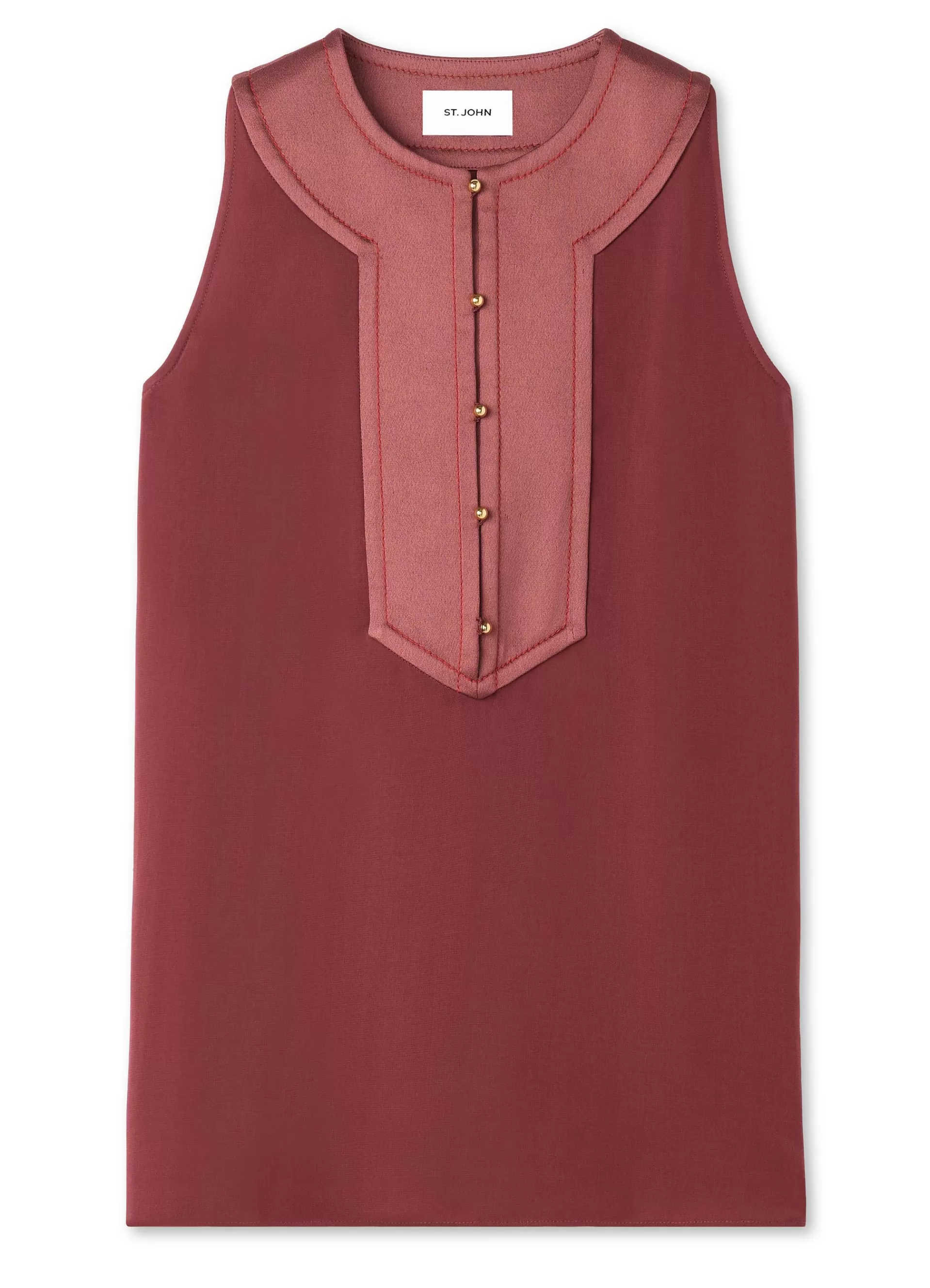 St. John Crepon Bib Shell | TOPS & SHELLS