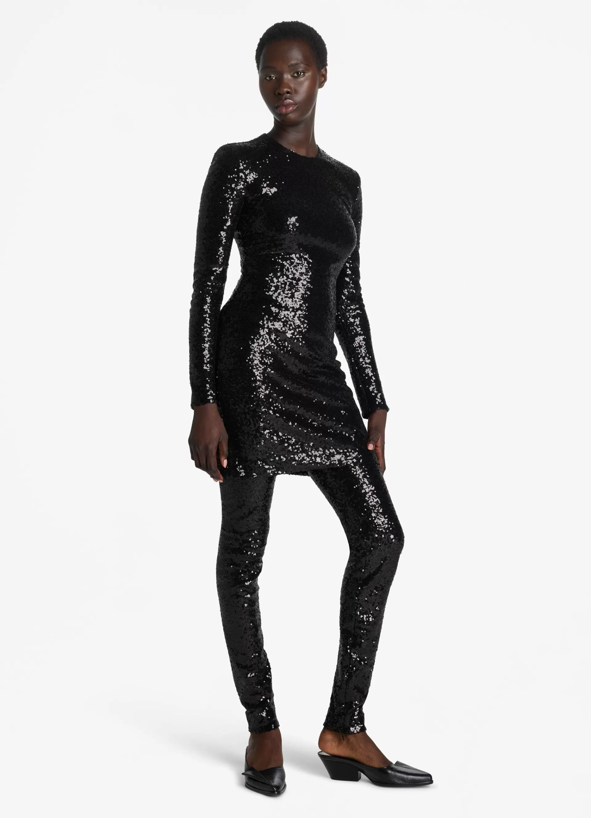 St. John Crushed Sequin Jersey Legging | EVENING WEAR | PANTS