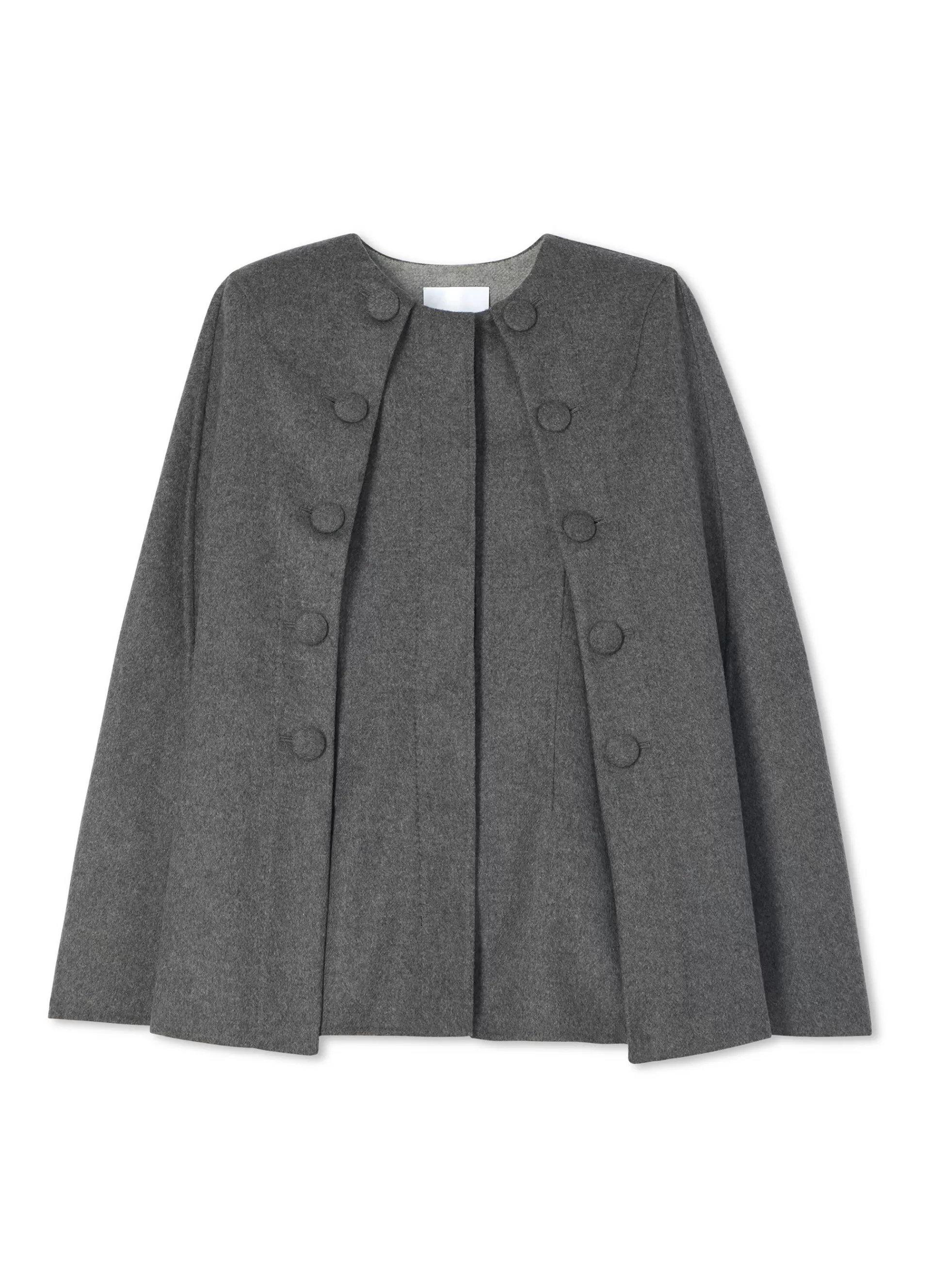 St. John Double Face Wool and Cashmere Blend Cape Jacket | JACKETS