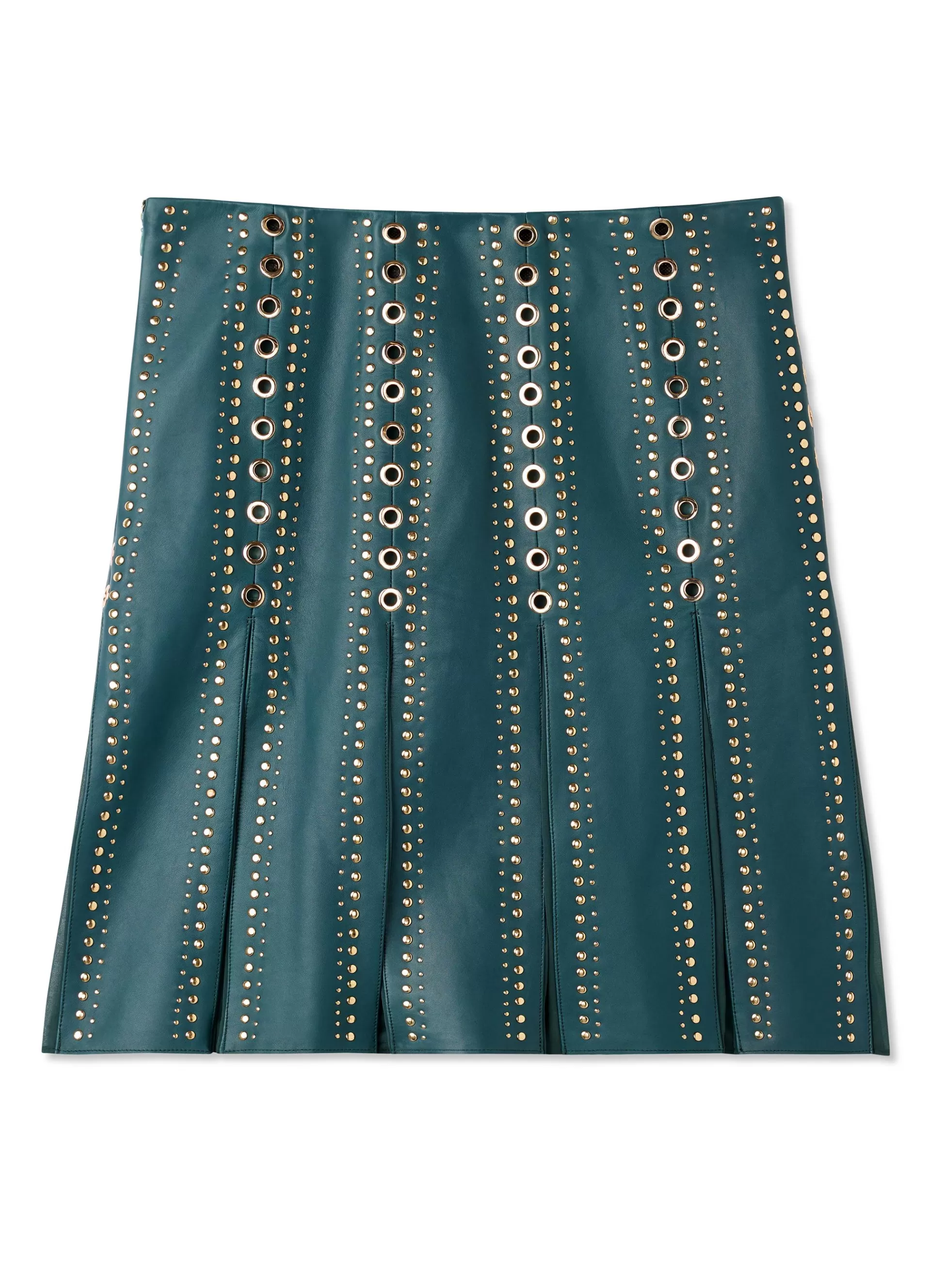 St. John Doubleface Leather Embellished Skirt | COORDINATING SETS | MATCHING SETS