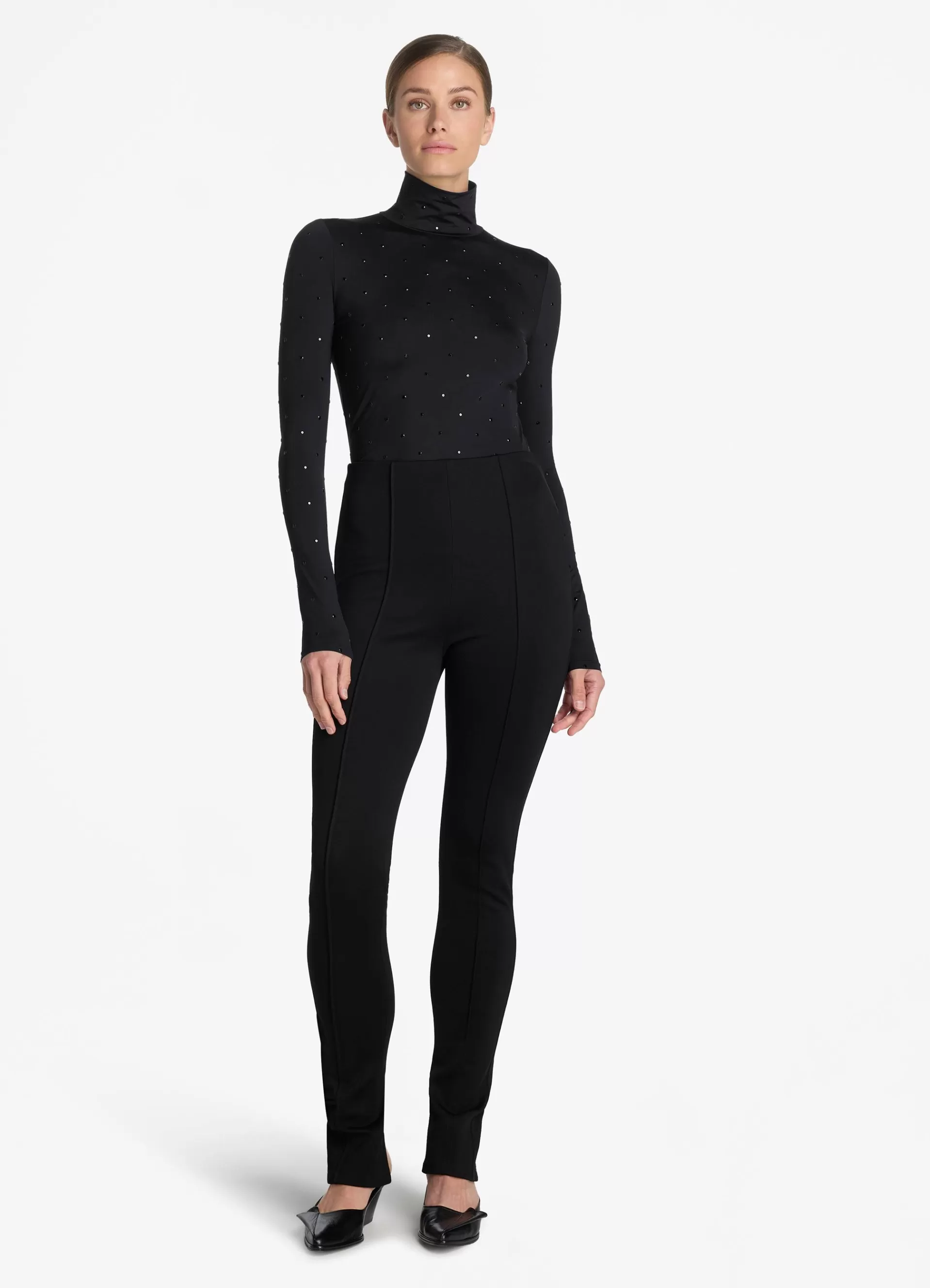 St. John Embellished Nuda Turtleneck Top | EVENING WEAR | TOPS & SHELLS