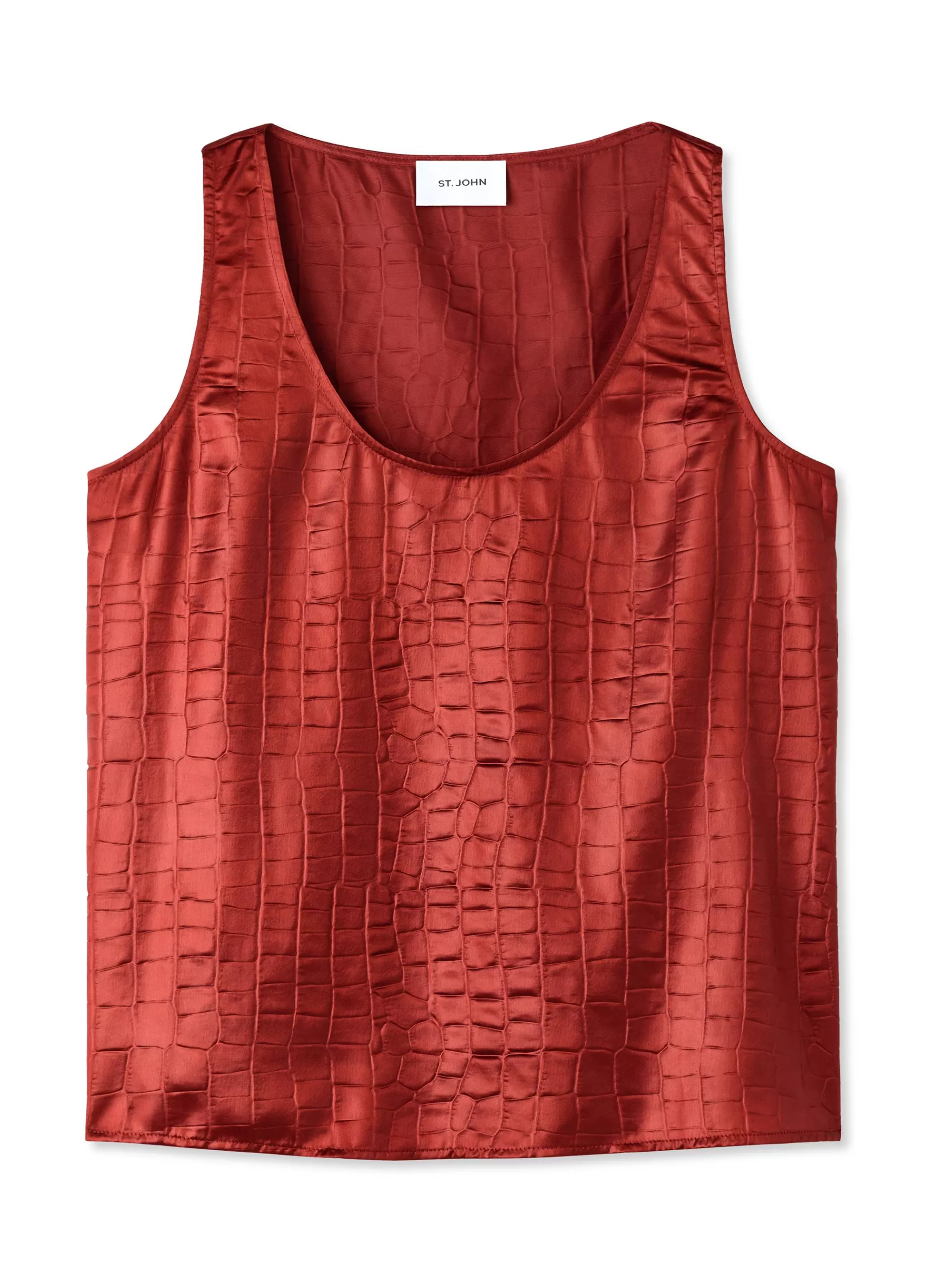 St. John Embossed Crocodile Satin Shell | MATCHING SETS | COCKTAIL & PARTY