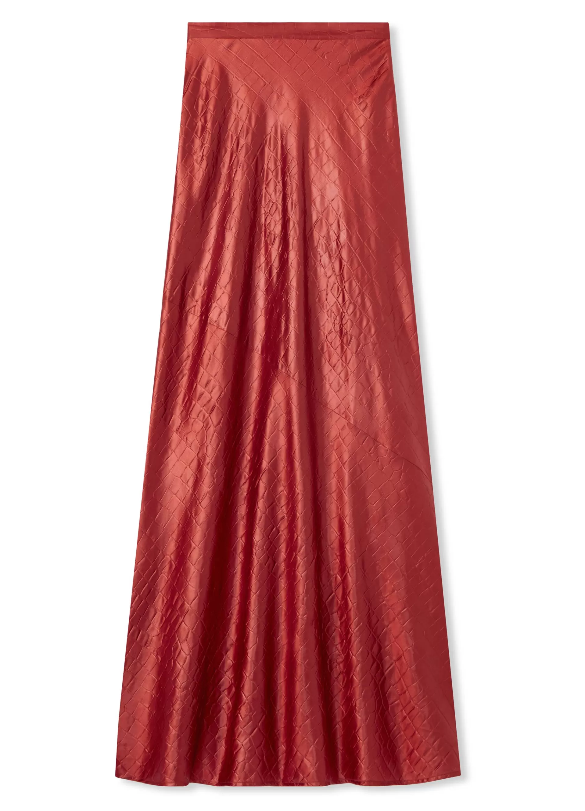 St. John Embossed Crocodile Satin Skirt | MATCHING SETS | COCKTAIL & PARTY