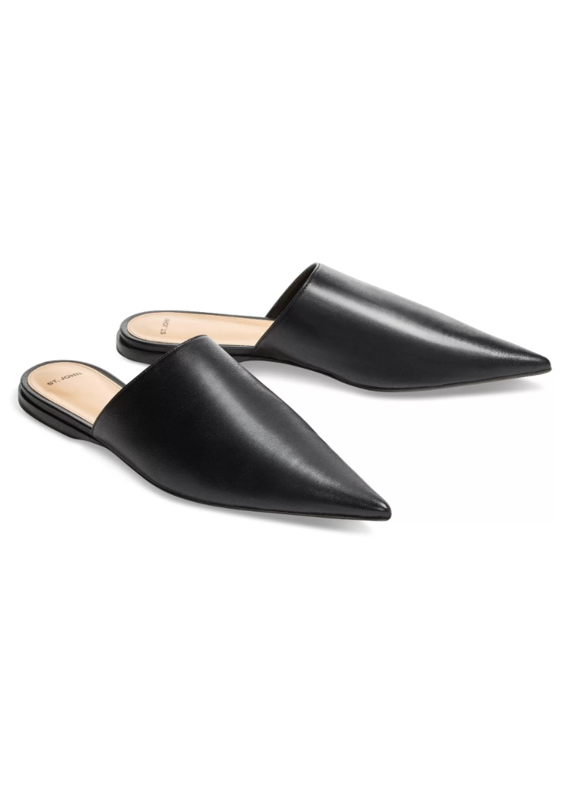 St. John Flat Leather Mule | HANDBAGS & SHOES