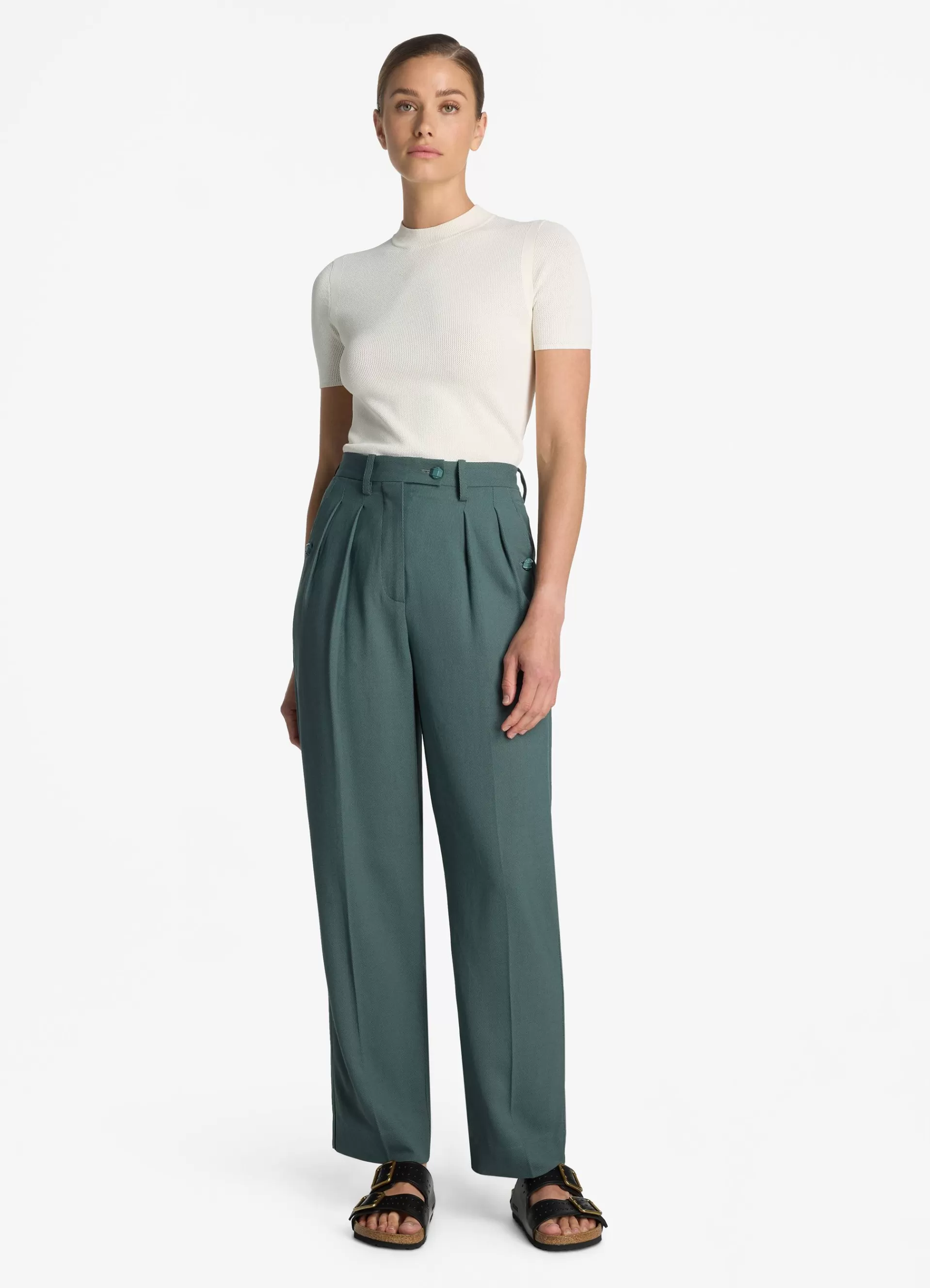St. John Fluid Viscose Twill Pant | TRANSITIONAL CLOTHING | PANTS