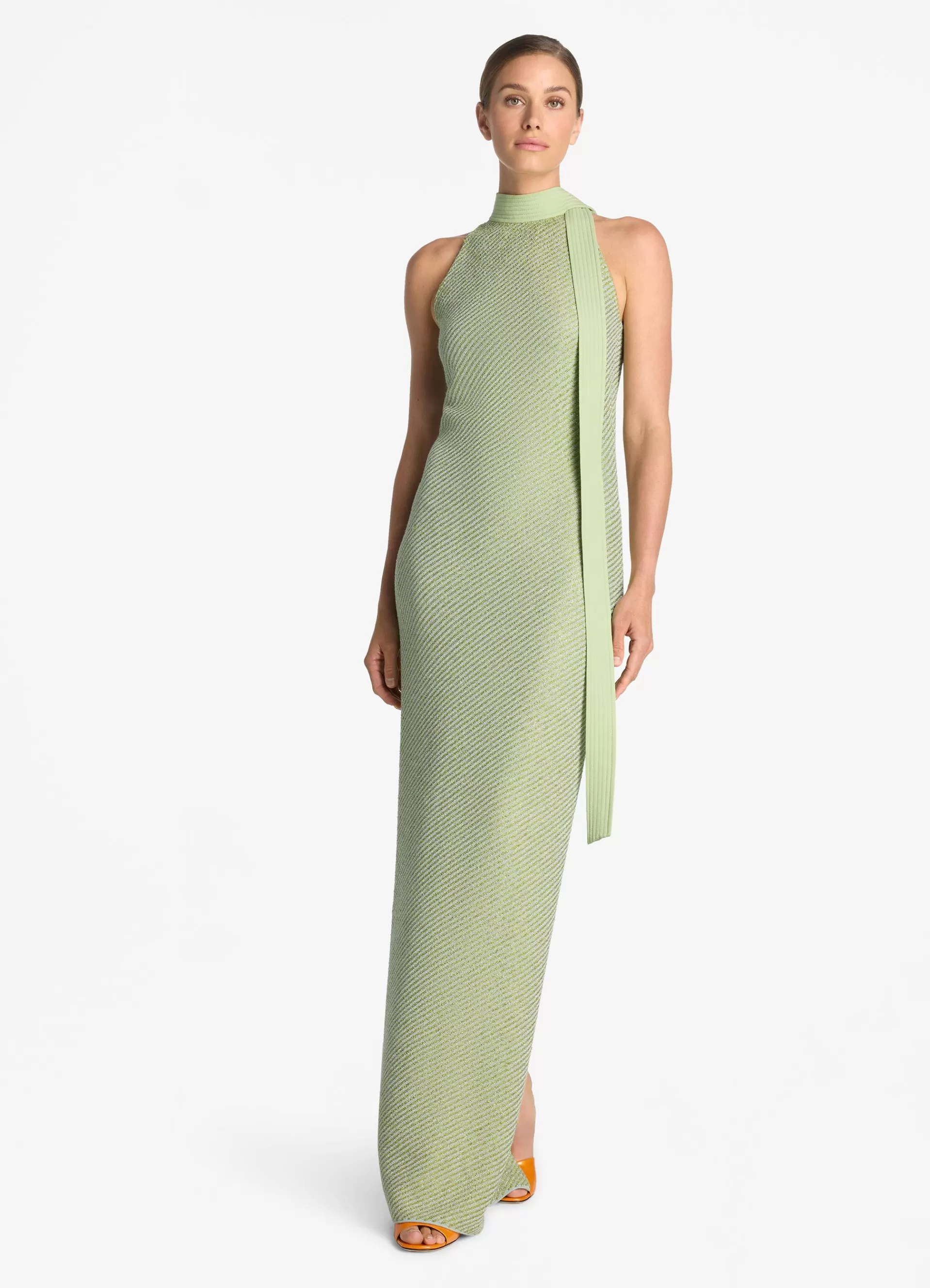 St. John Halter Stretch Sequin Twill Knit Gown | EVENING GOWNS | MATCHING SETS