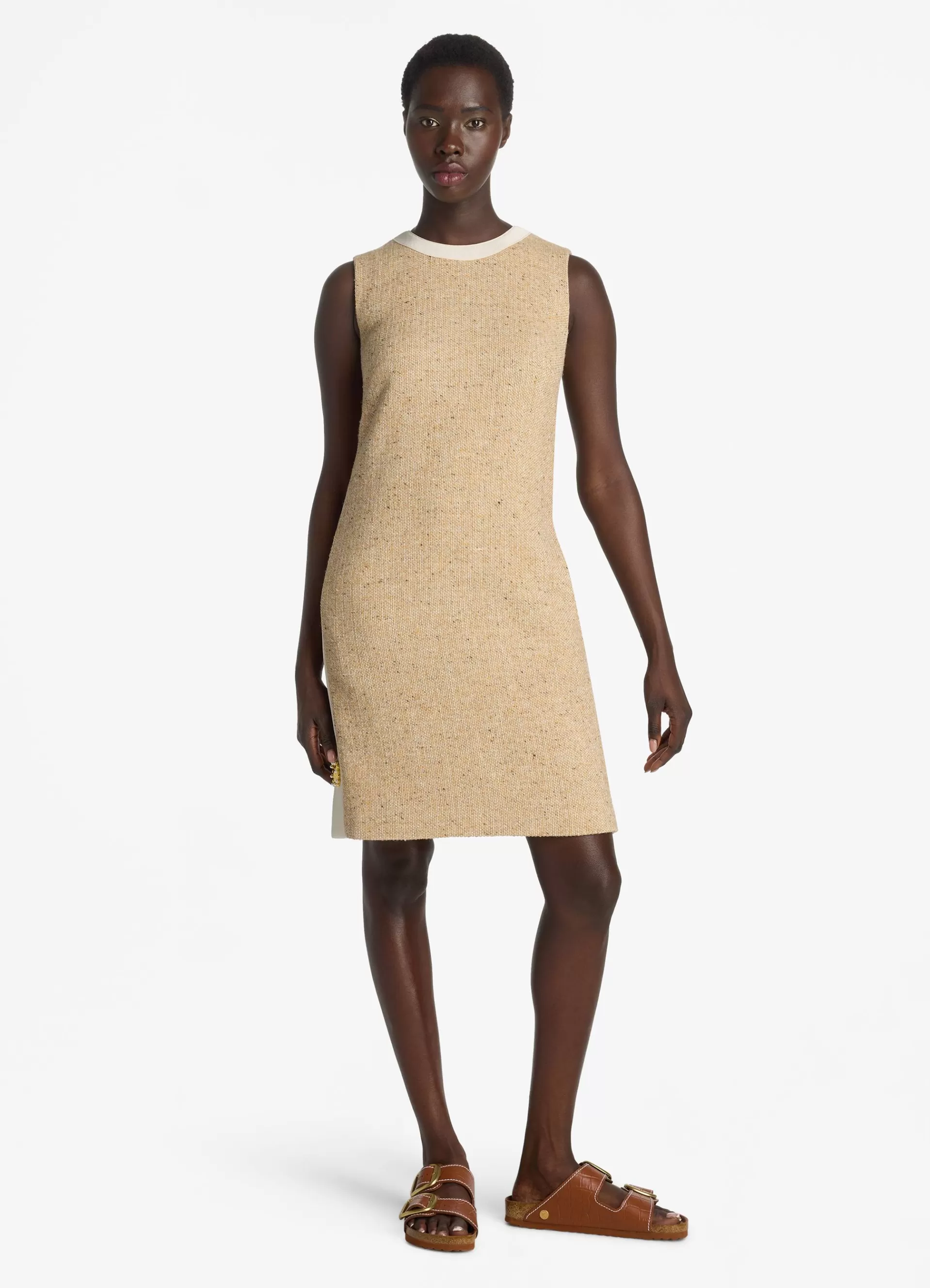 St. John Italian Tweed Contrast Trim Dress | WORKWEAR DRESSES | DAY DRESSES