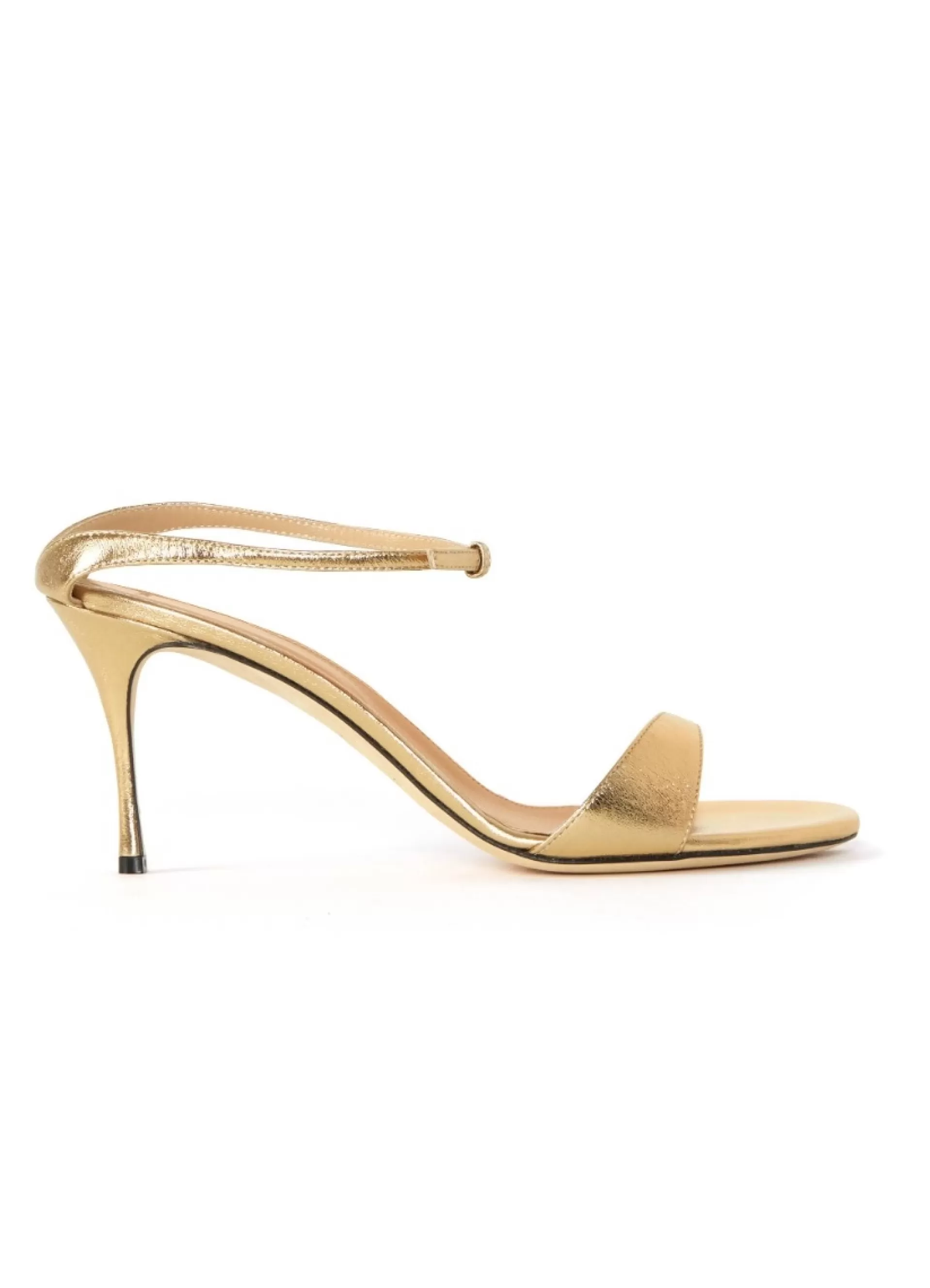 St. John Laminated Leather Sandal | HANDBAGS & SHOES