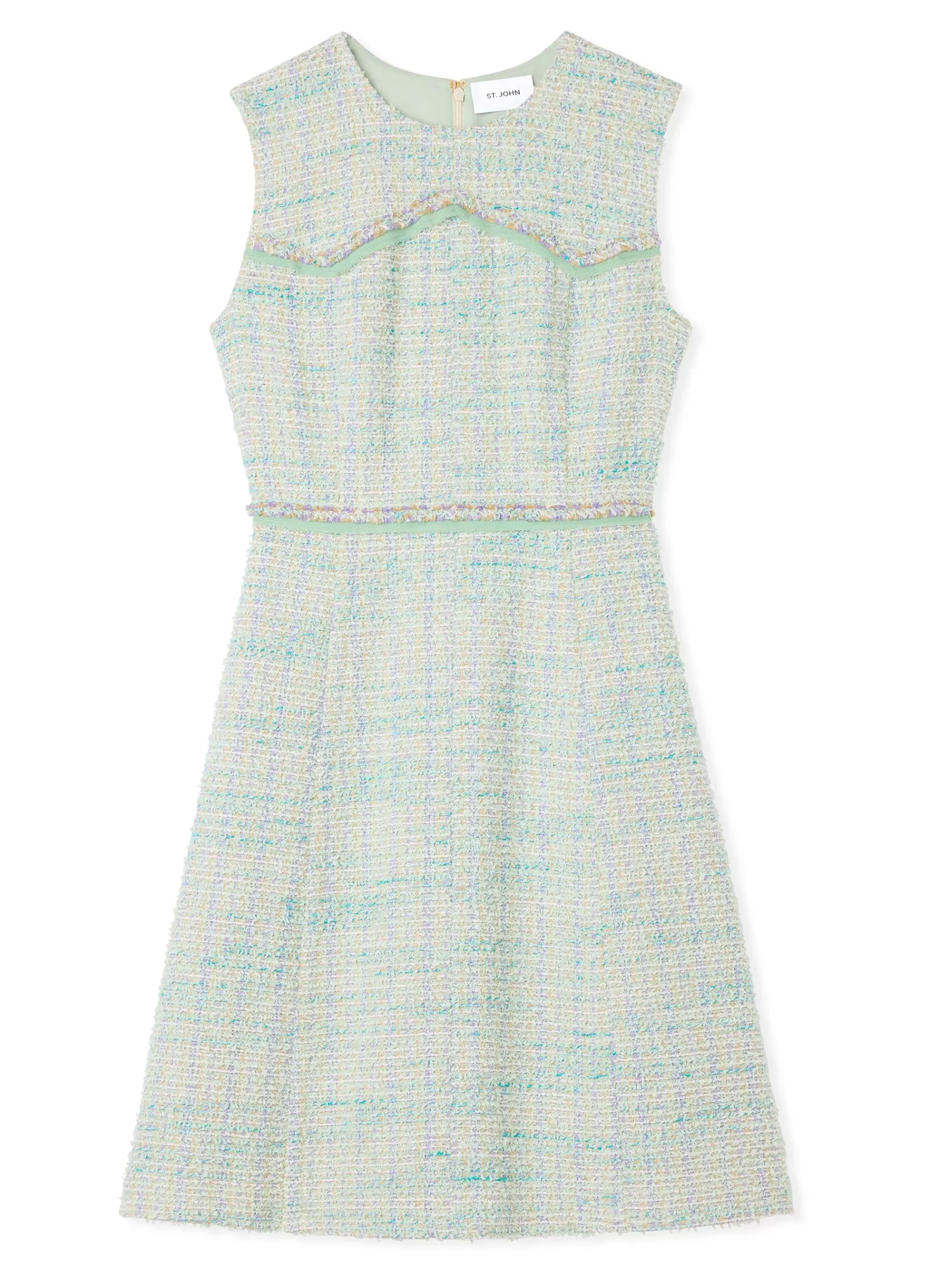 St. John Light Textured Eyelash Tweed Dress | WORKWEAR DRESSES | DAY DRESSES