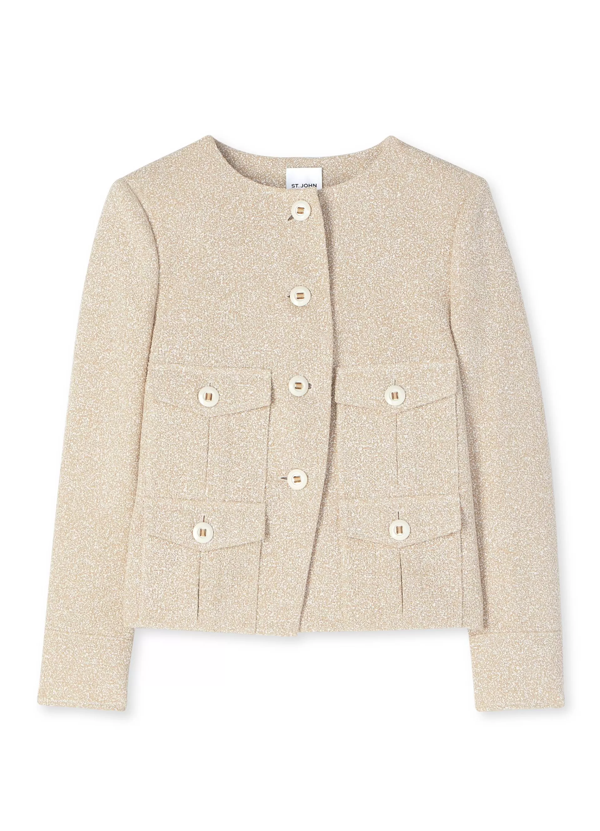 St. John Lightweight Terry Textured Tweed Jacket | LIGHT JACKETS | JACKETS