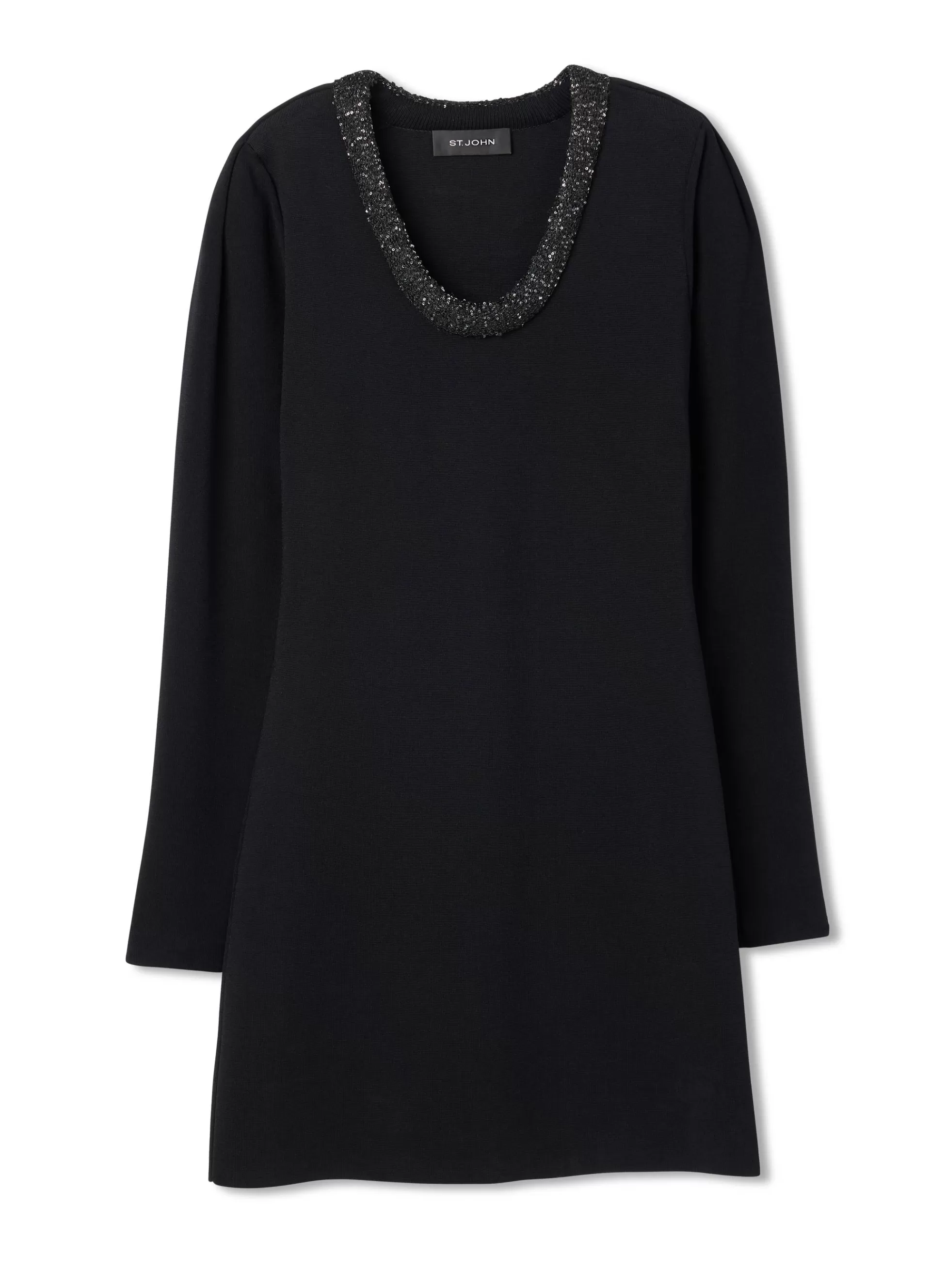 St. John Long Sleeve Stretch Mini Dress | KNIT DRESSES | COCKTAIL & PARTY