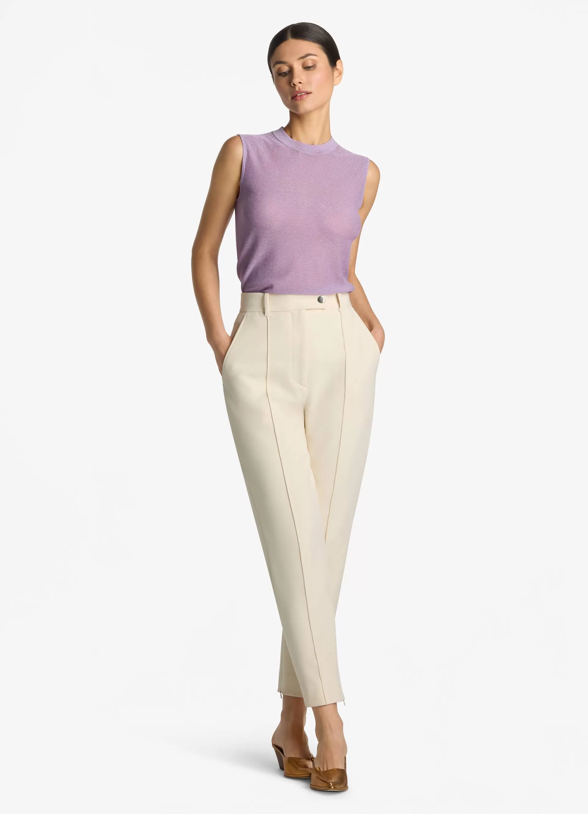 St. John Lurex Jersey Knit Shell | TRANSITIONAL CLOTHING | MATCHING SETS