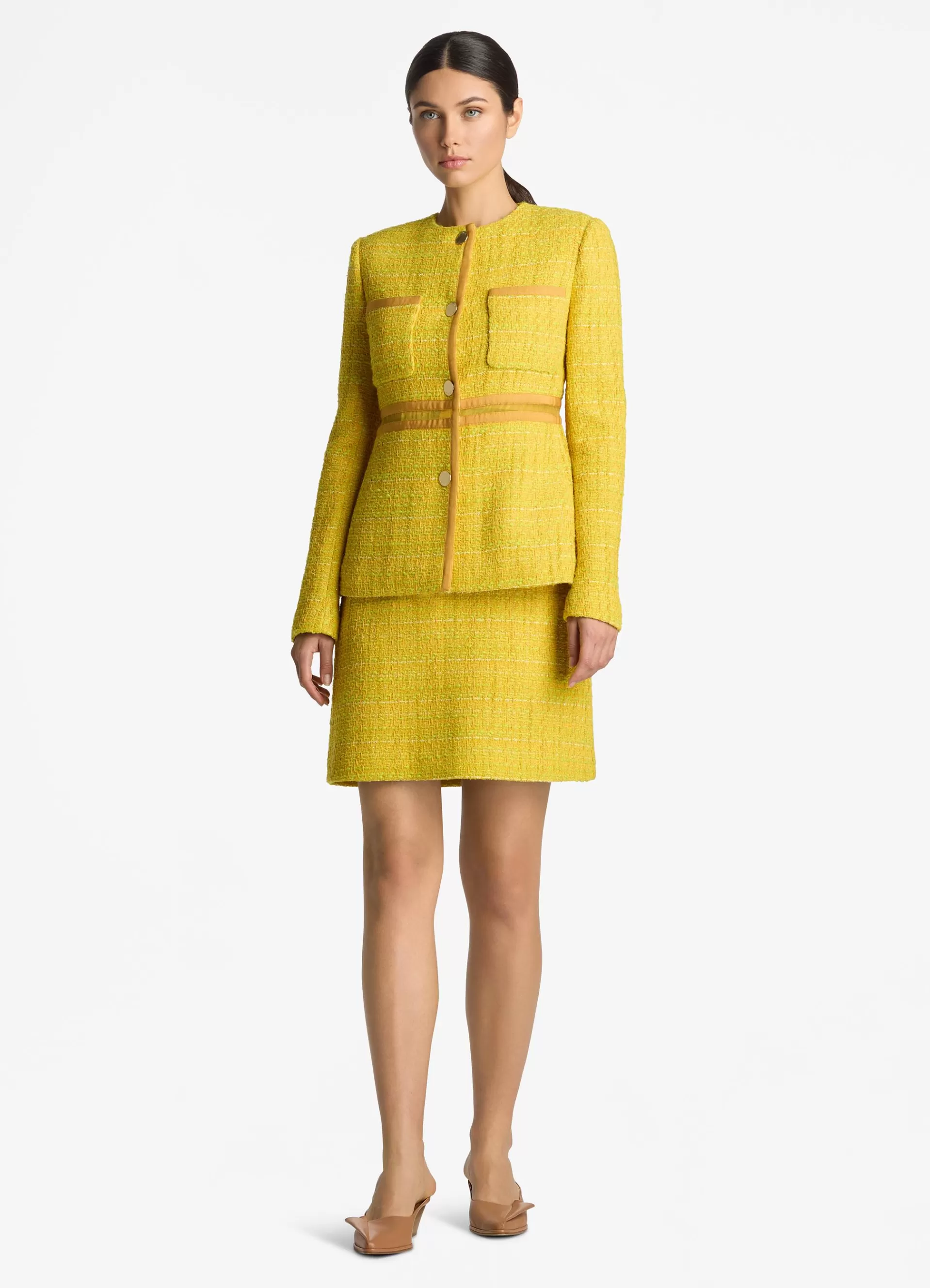 St. John Lurex Tweed and Organza Jacket | TWEED JACKETS | COORDINATING SETS