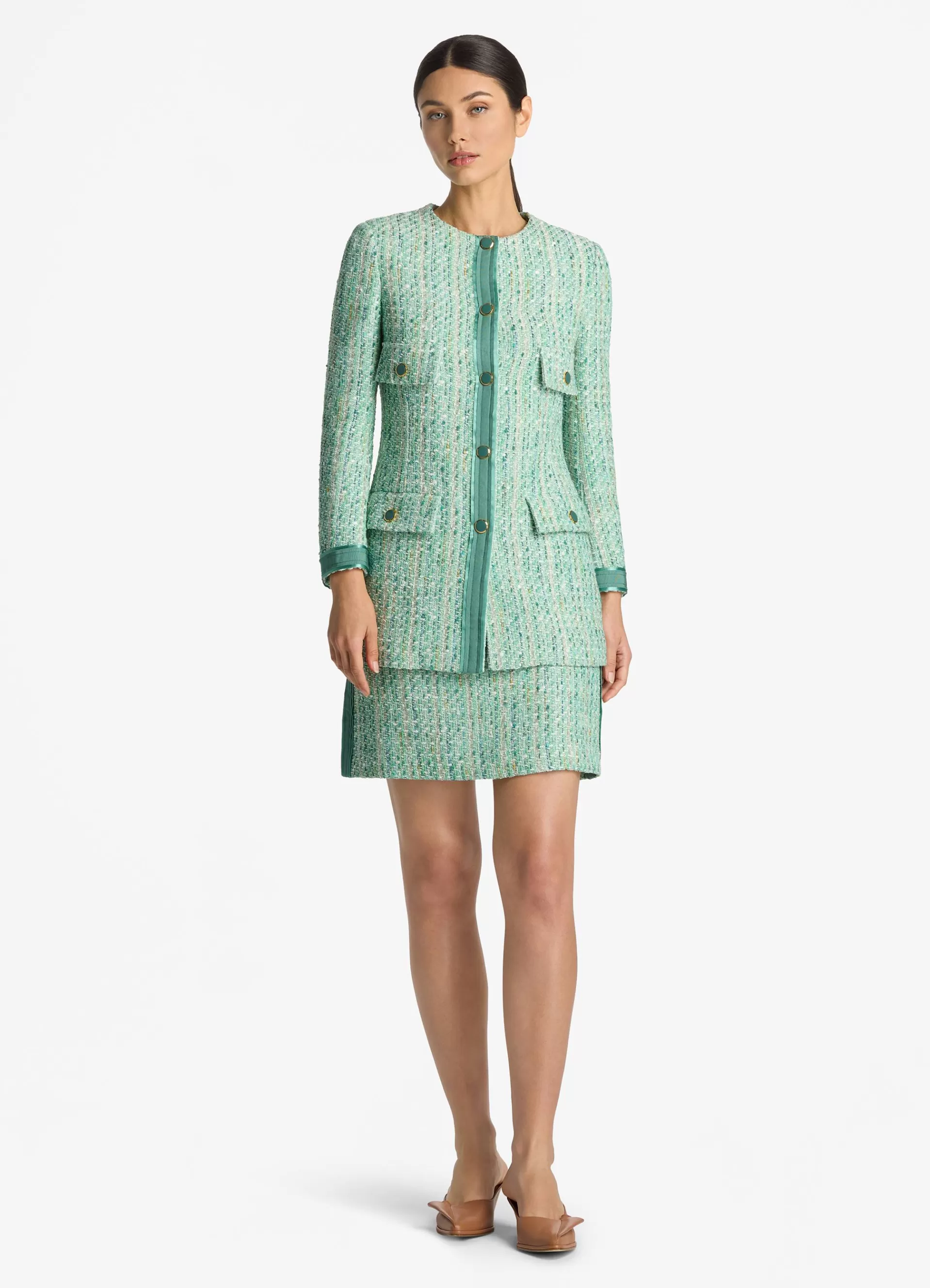 St. John Lurex Tweed Short Skirt | COORDINATING SETS | ELEVATED ESSENTIALS