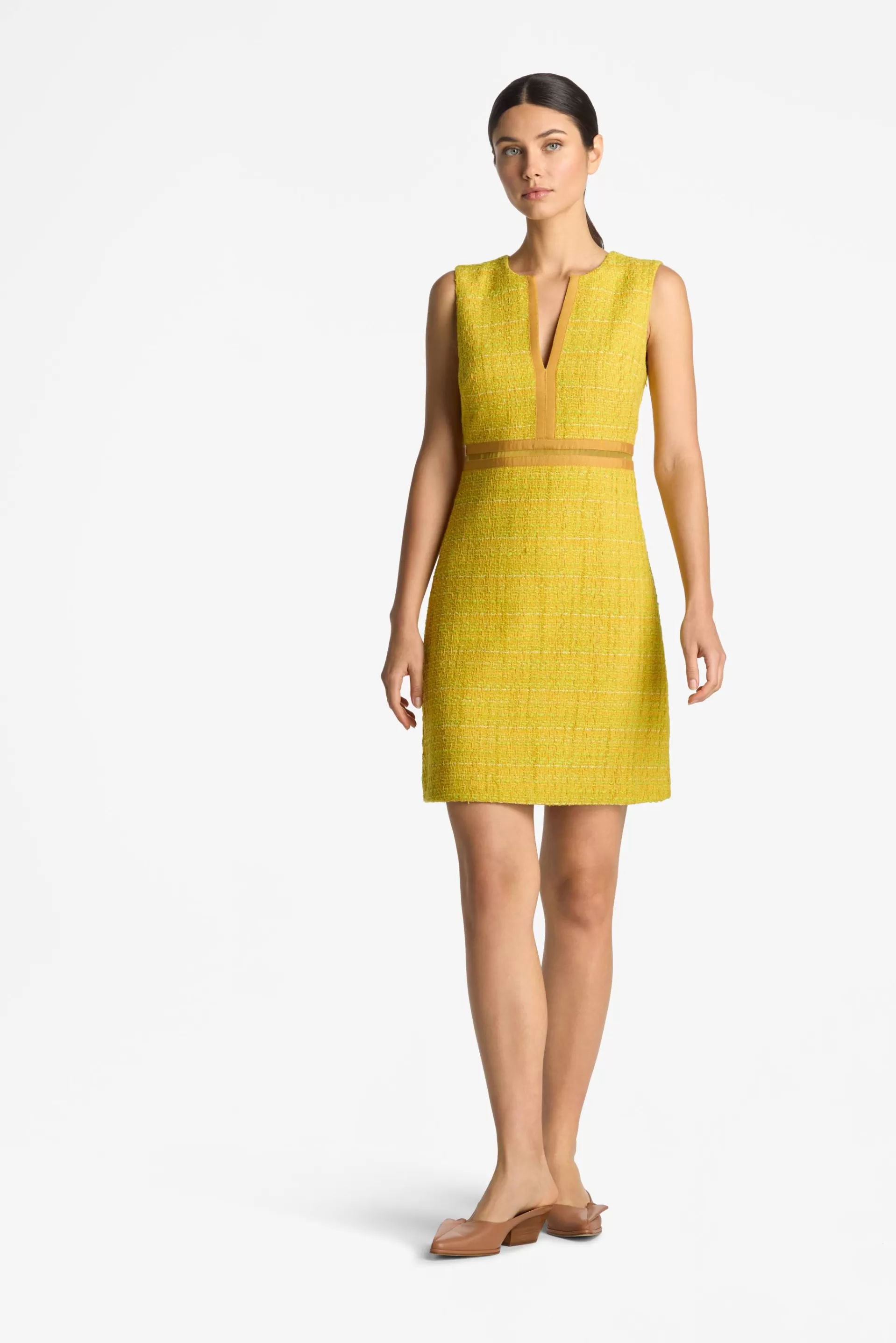 St. John Lurex Tweed Sleeveless Dress | WORKWEAR DRESSES | DAY DRESSES