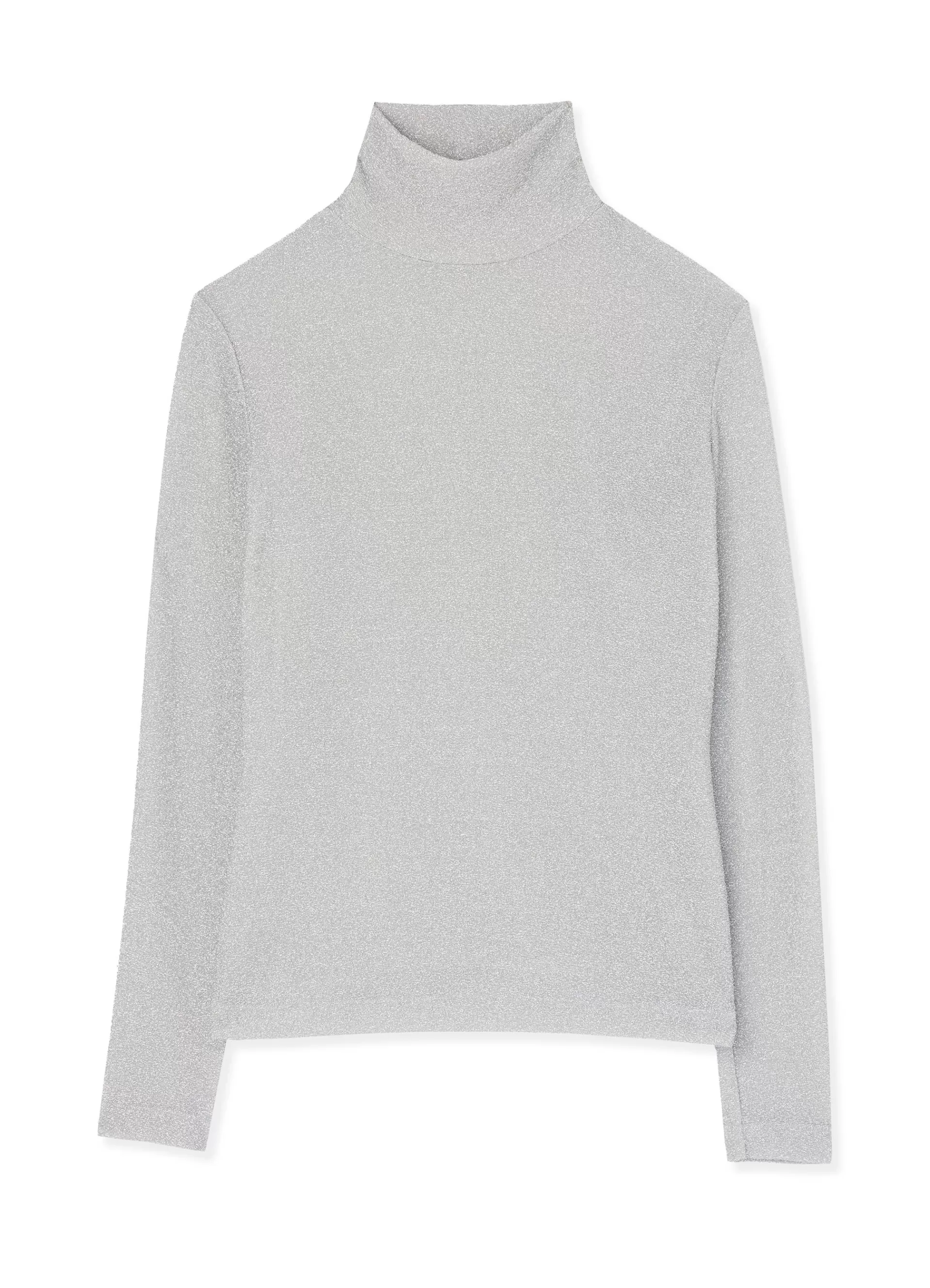 St. John Metallic Knit Turtleneck Top | KNITWEAR | TOPS & SHELLS