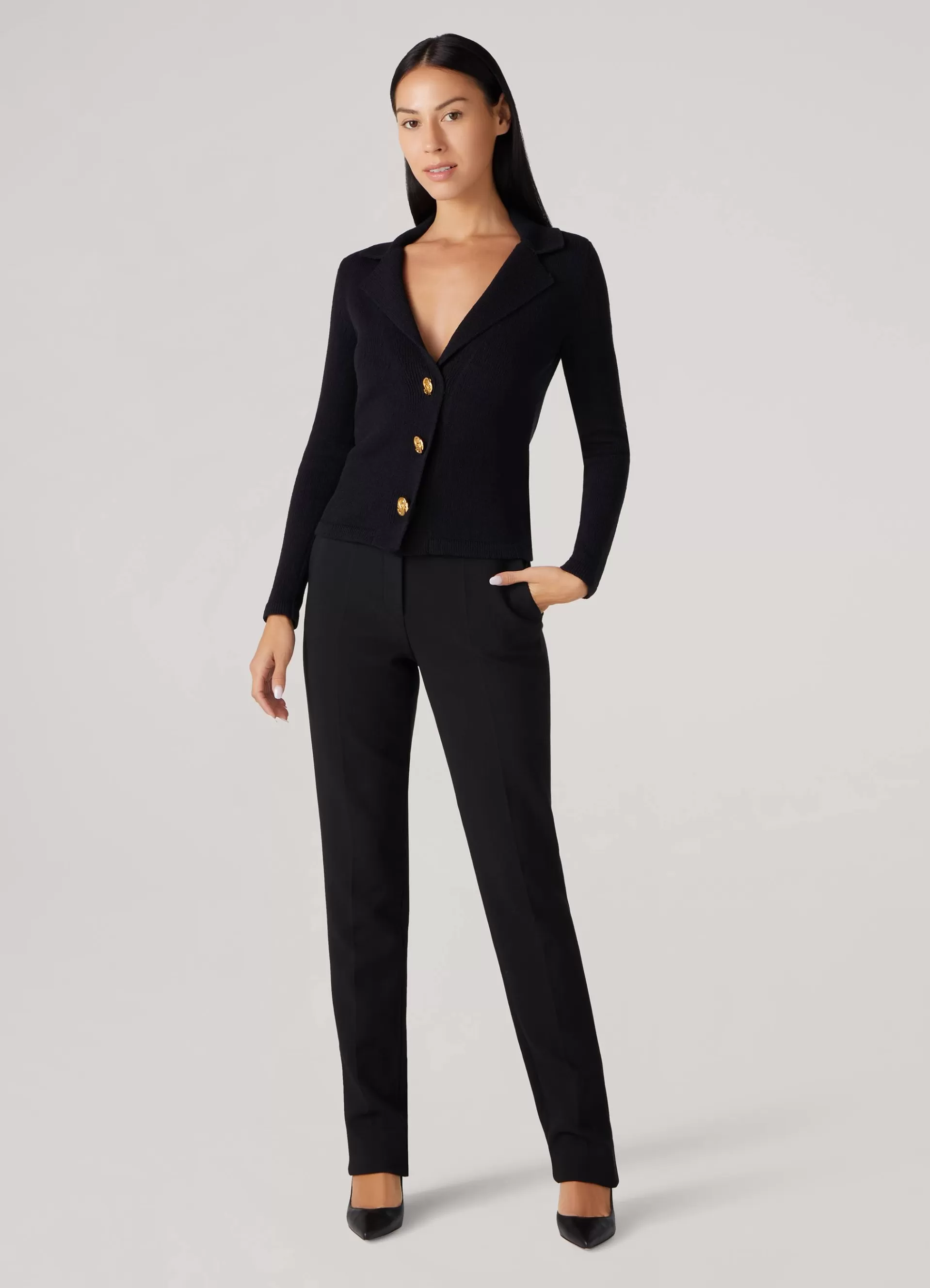St. John Michelle Stretch Crepe Suiting Pant With Pockets | SUITS & SEPARATES | PANTS