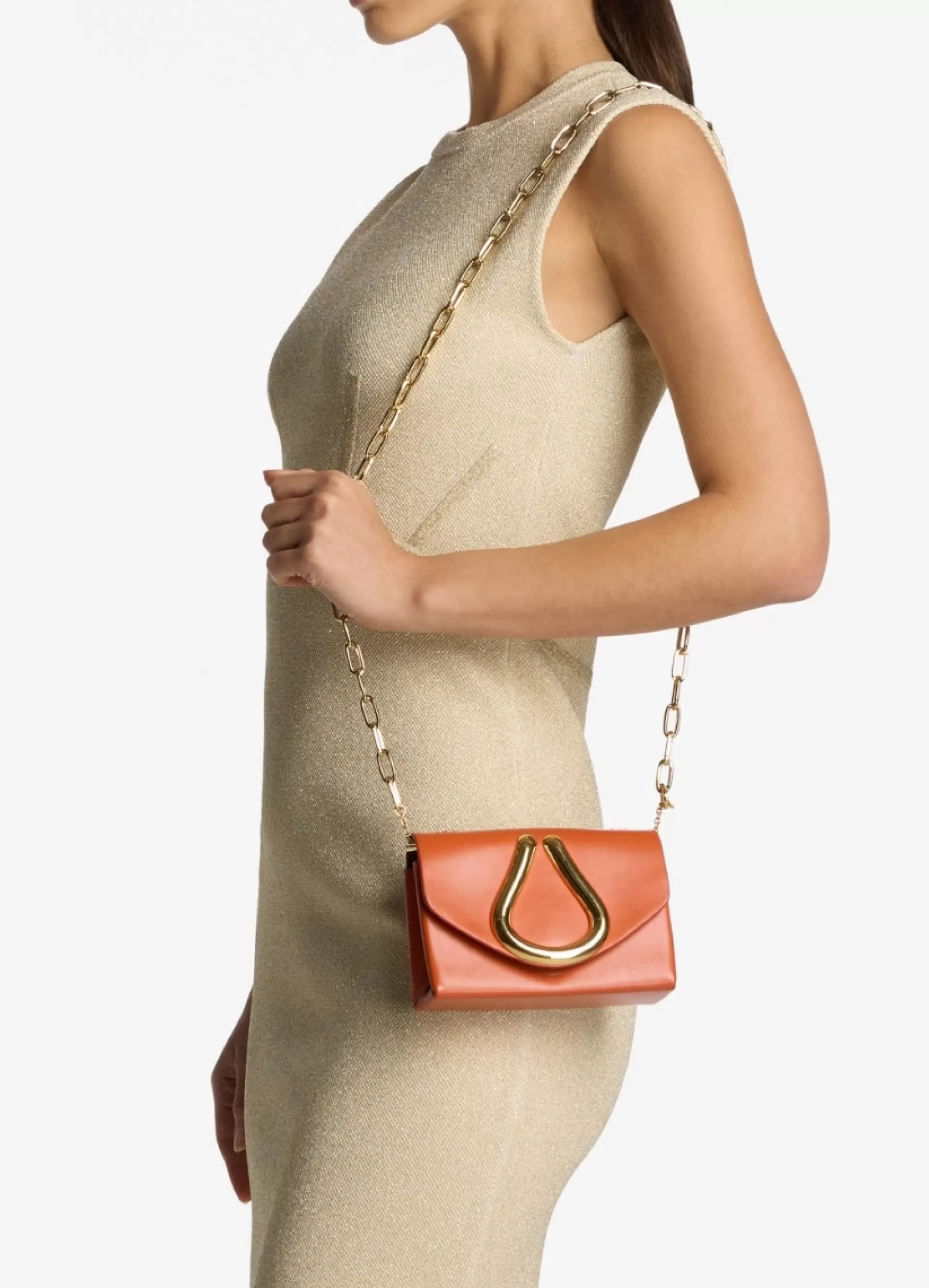 St. John Mini Loop Leather Clutch | HANDBAGS & SHOES