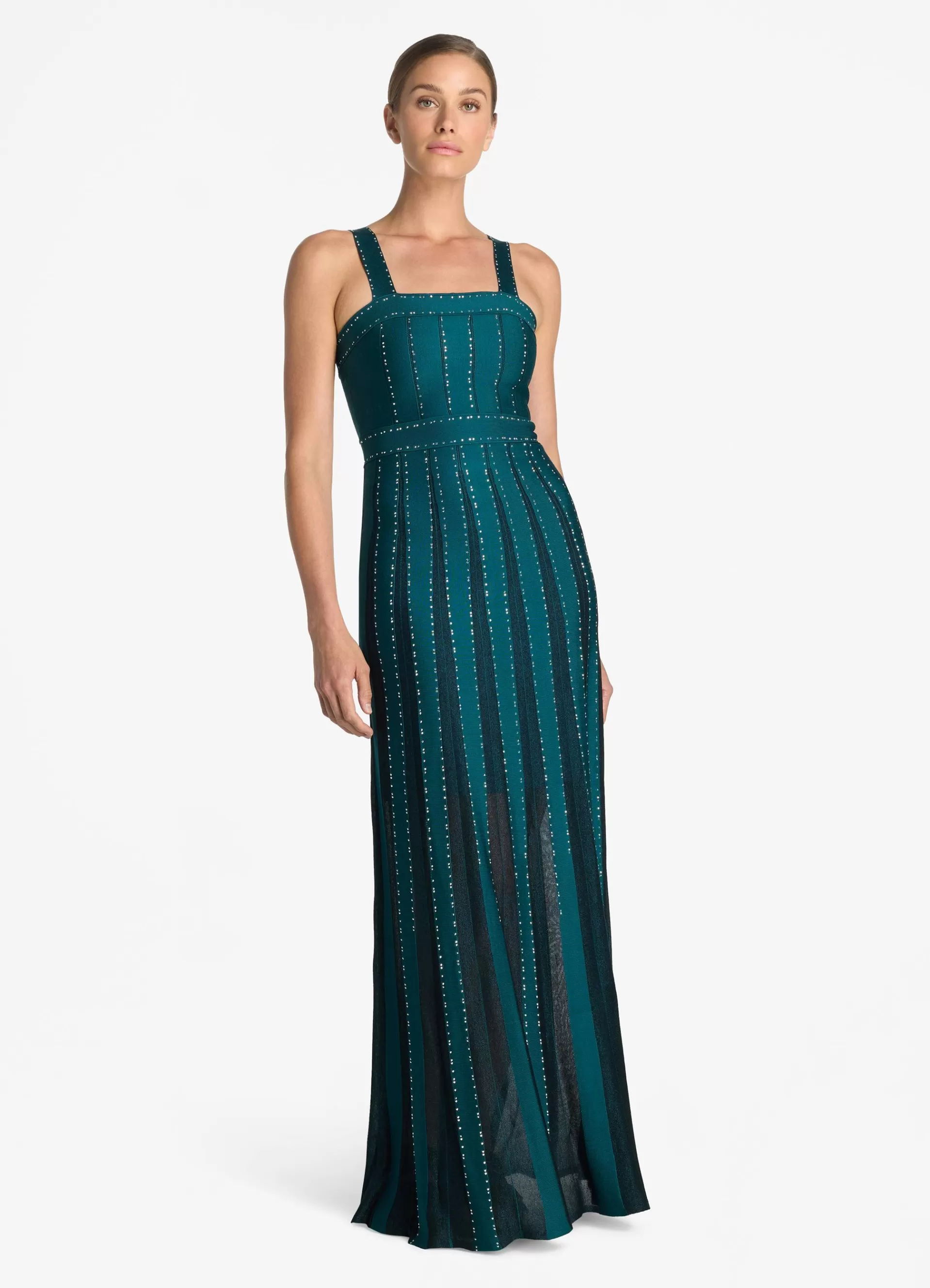 St. John Mixed Knit Embellished Gown | EVENING GOWNS | MATCHING SETS