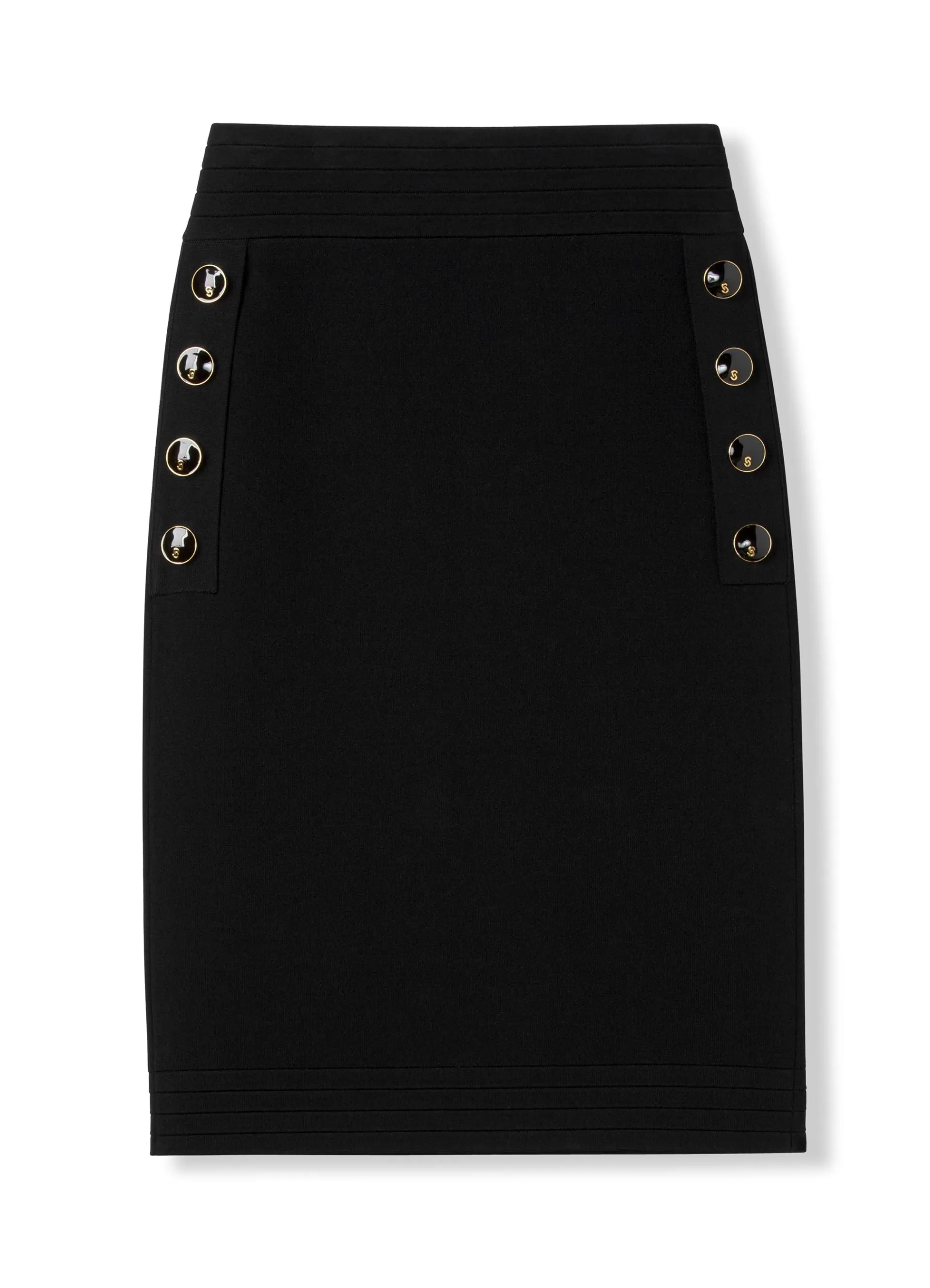 St. John Mixed Rib Button Skirt | SUITS & SEPARATES | SKIRTS
