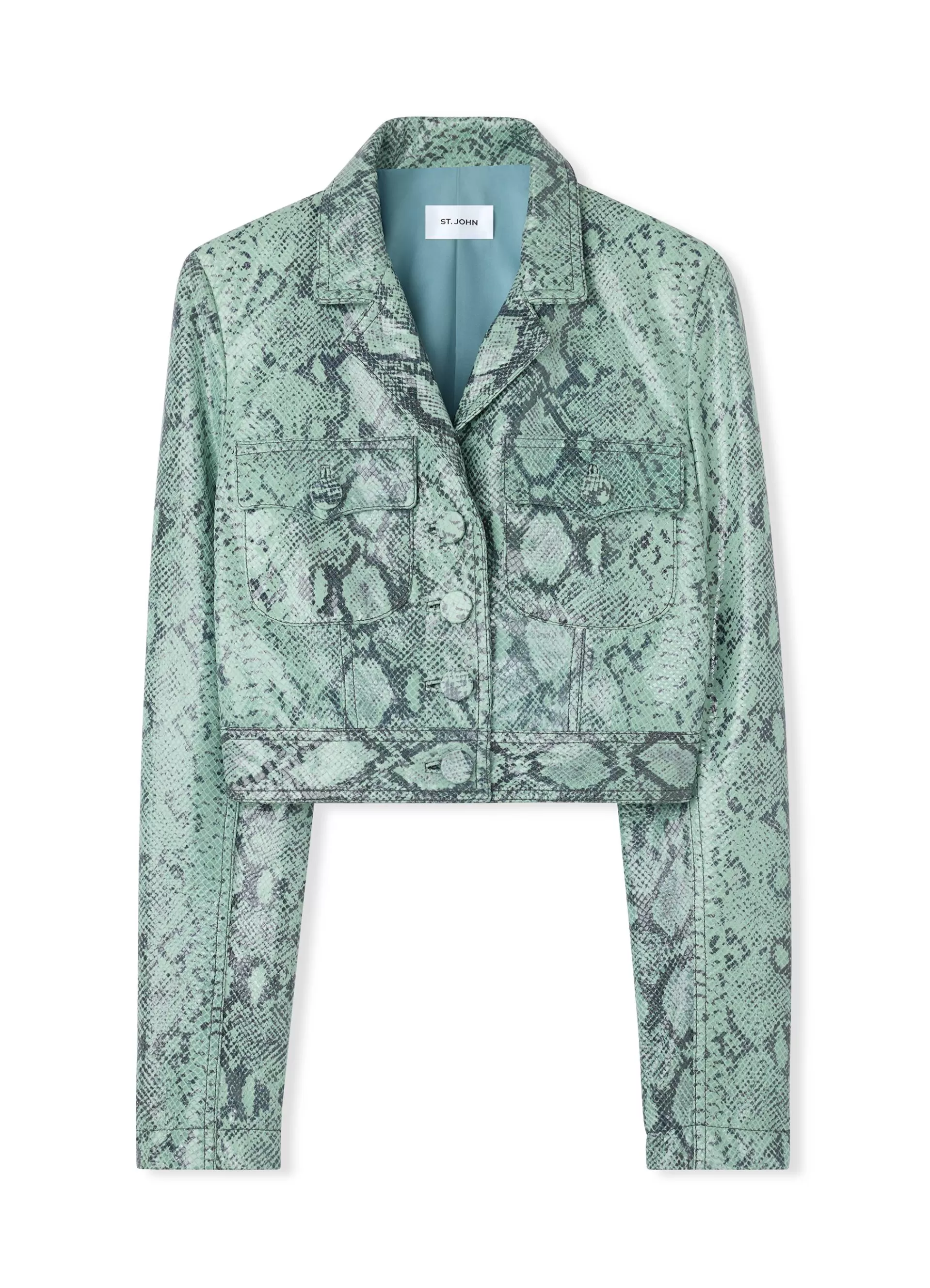 St. John Nappa Leather Snake Print Jacket | COORDINATING SETS | JACKETS