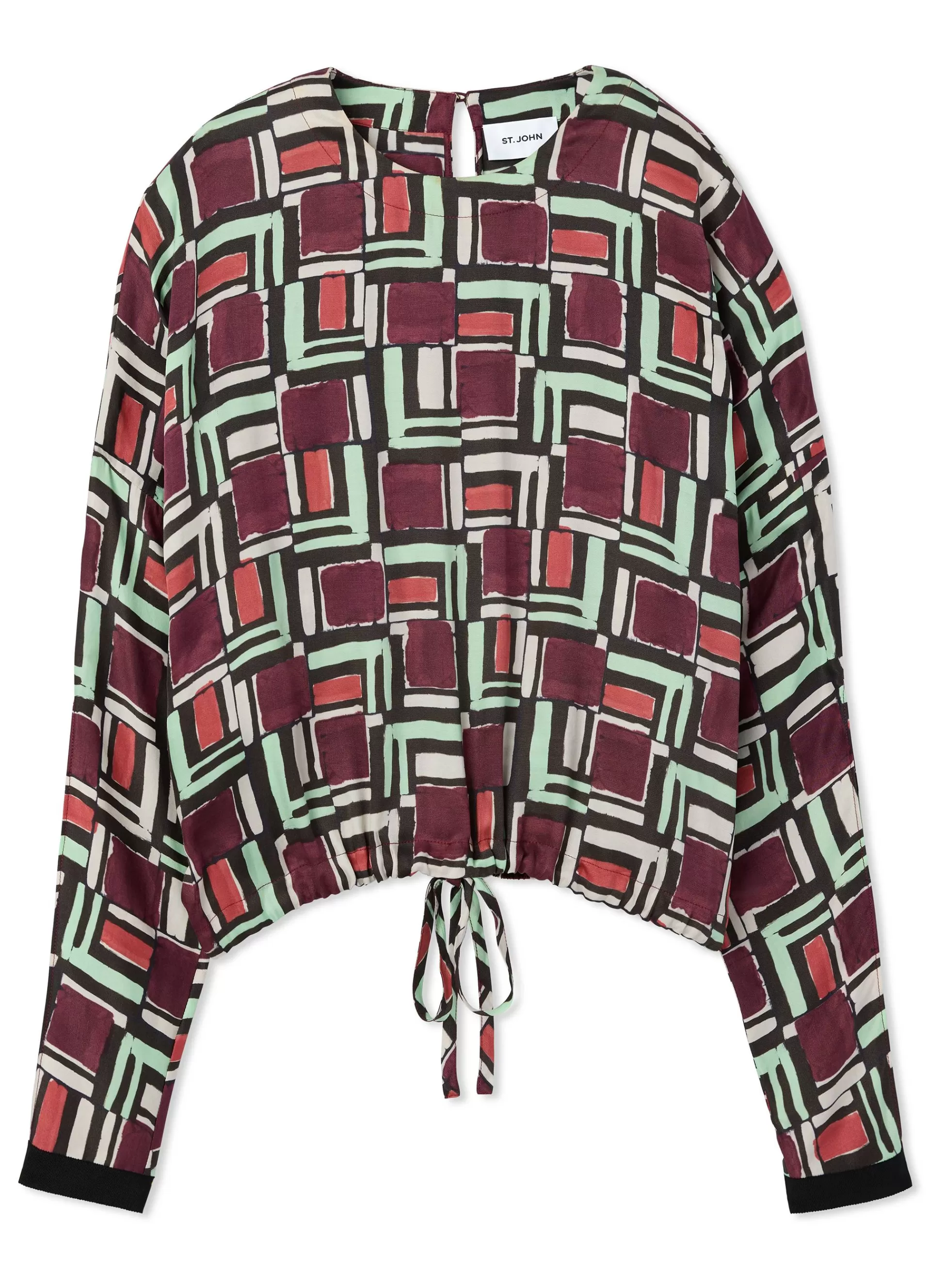 St. John Painted Geo Print Dolman Top | TOPS & SHELLS