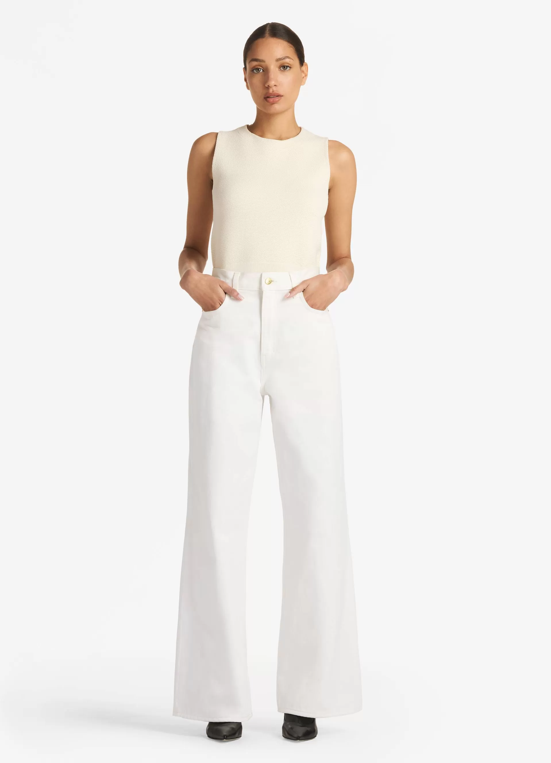 St. John Pique Knit Shell | KNITWEAR | TOPS & SHELLS
