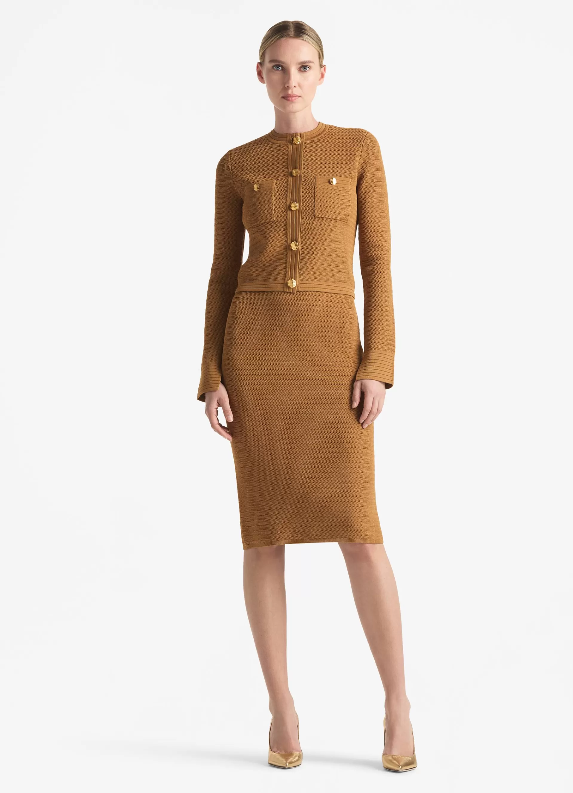 St. John Racking Stitch Knit Jacket | LIGHT JACKETS | JACKETS