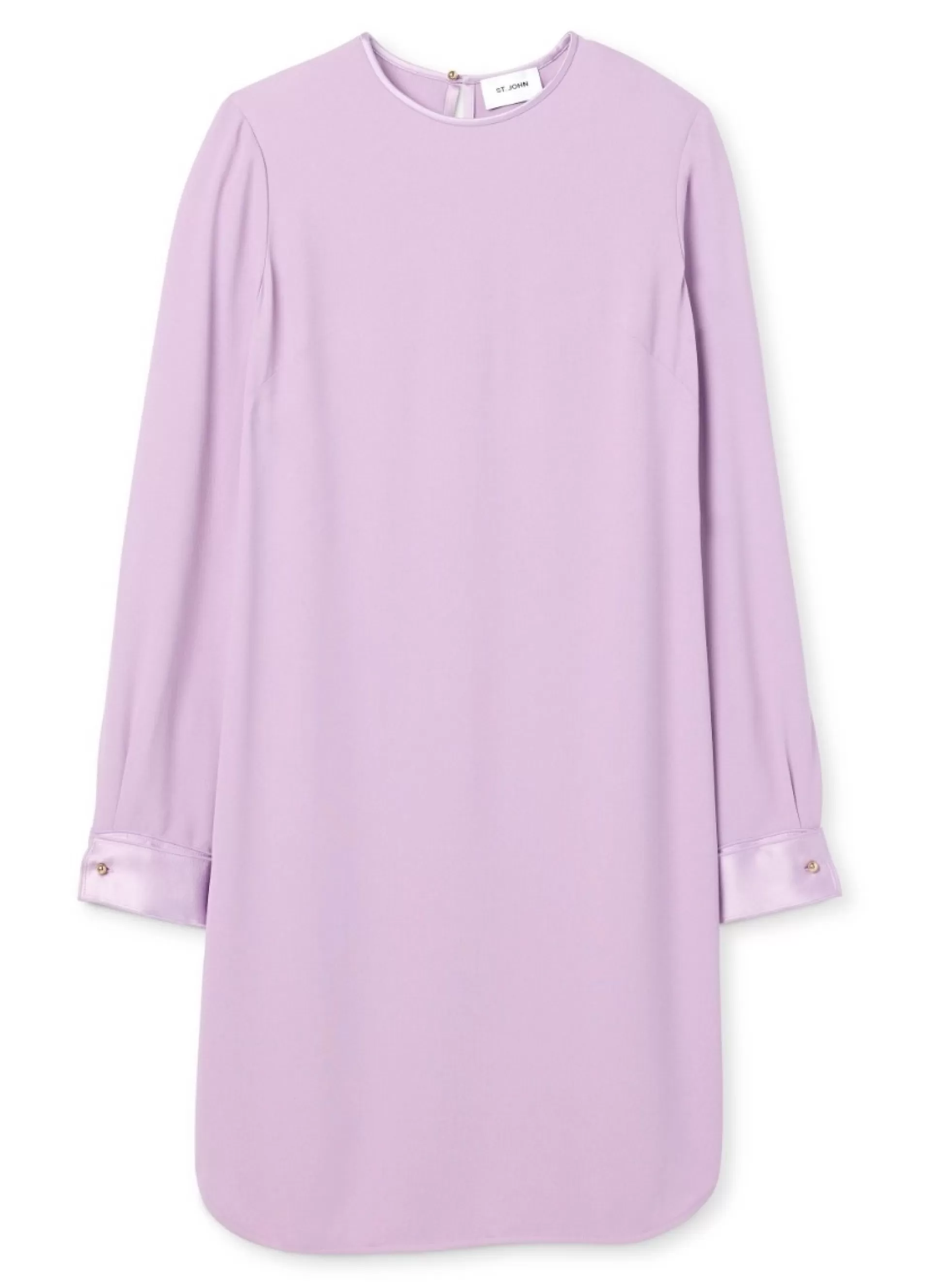 St. John Satin Back Crepe Short Dress | DAY DRESSES | ELEVATED ESSENTIALS