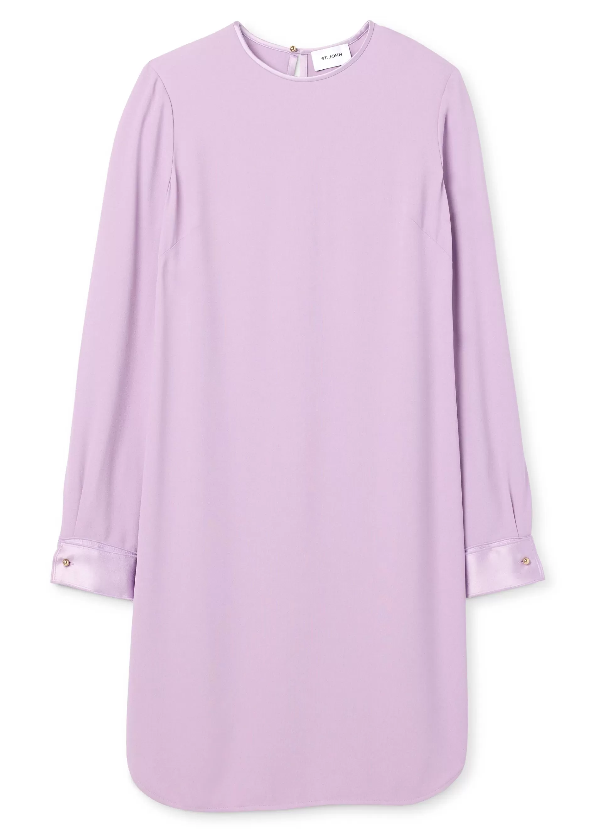 St. John Satin Back Crepe Short Dress | DAY DRESSES | ELEVATED ESSENTIALS