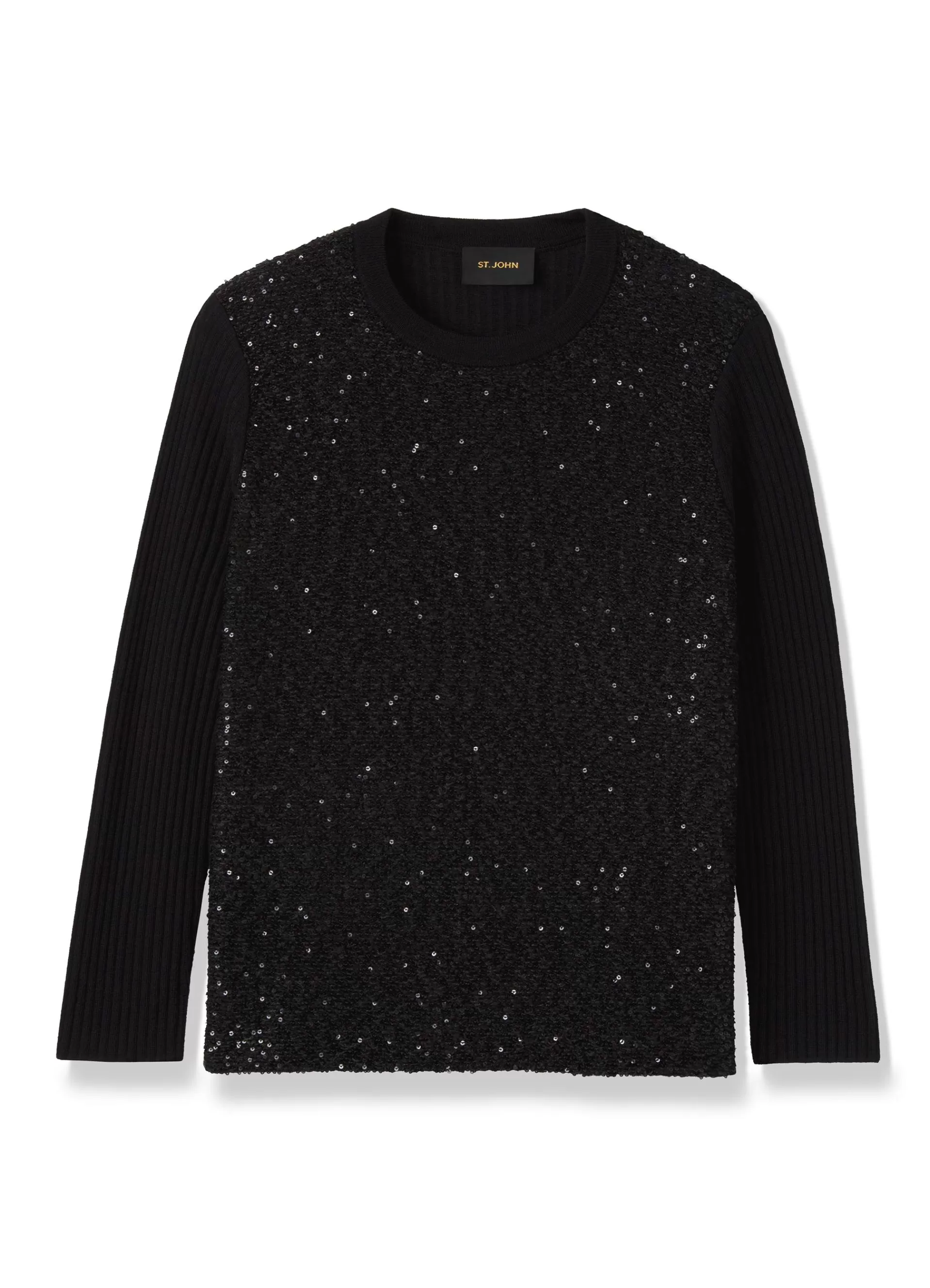 St. John Sequin Knit 3/4 Sleeve Sweater | KNITWEAR | SWEATERS