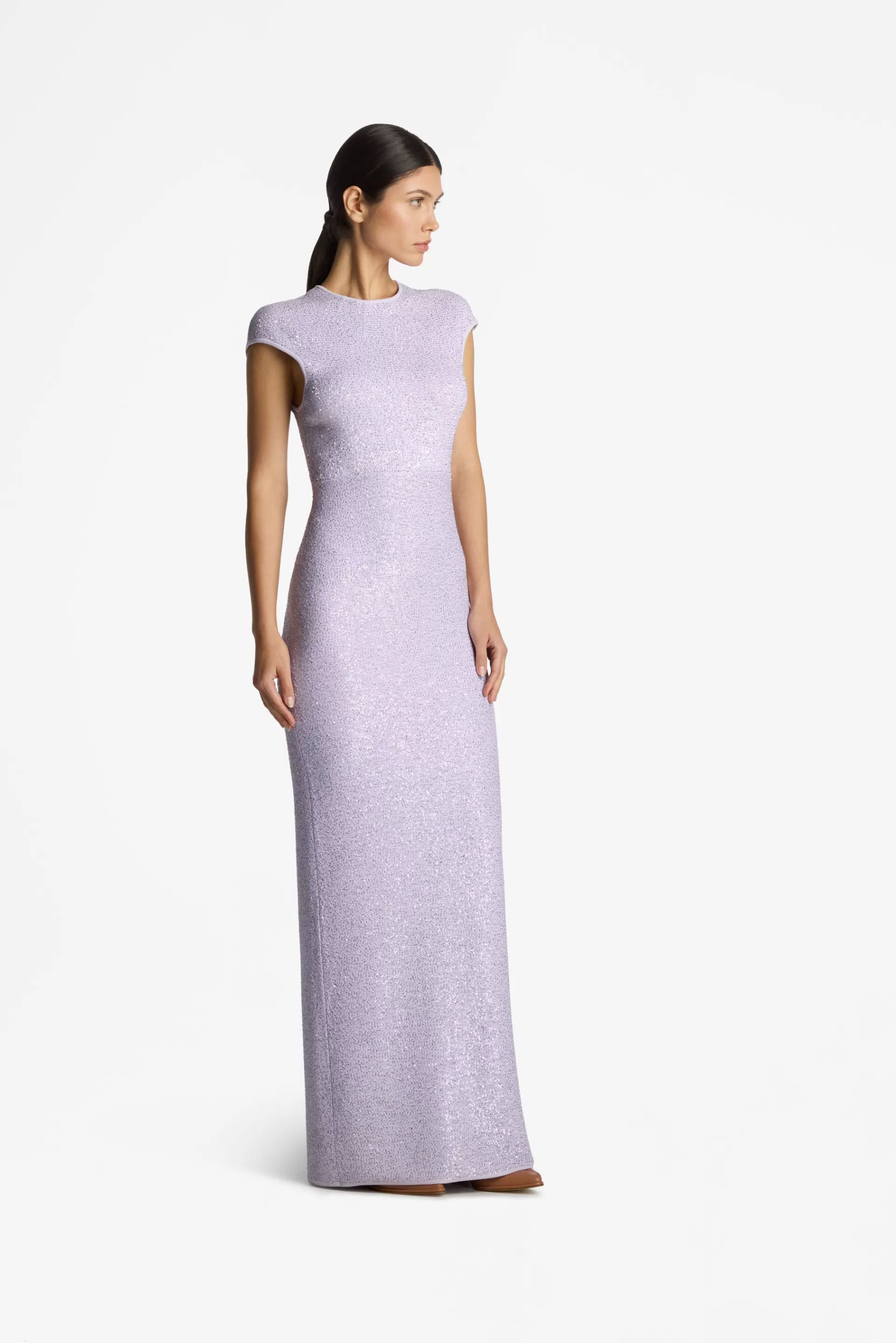 St. John Sequin Knit Cap Sleeve Gown | EVENING GOWNS | FORMAL & EVENING WEAR