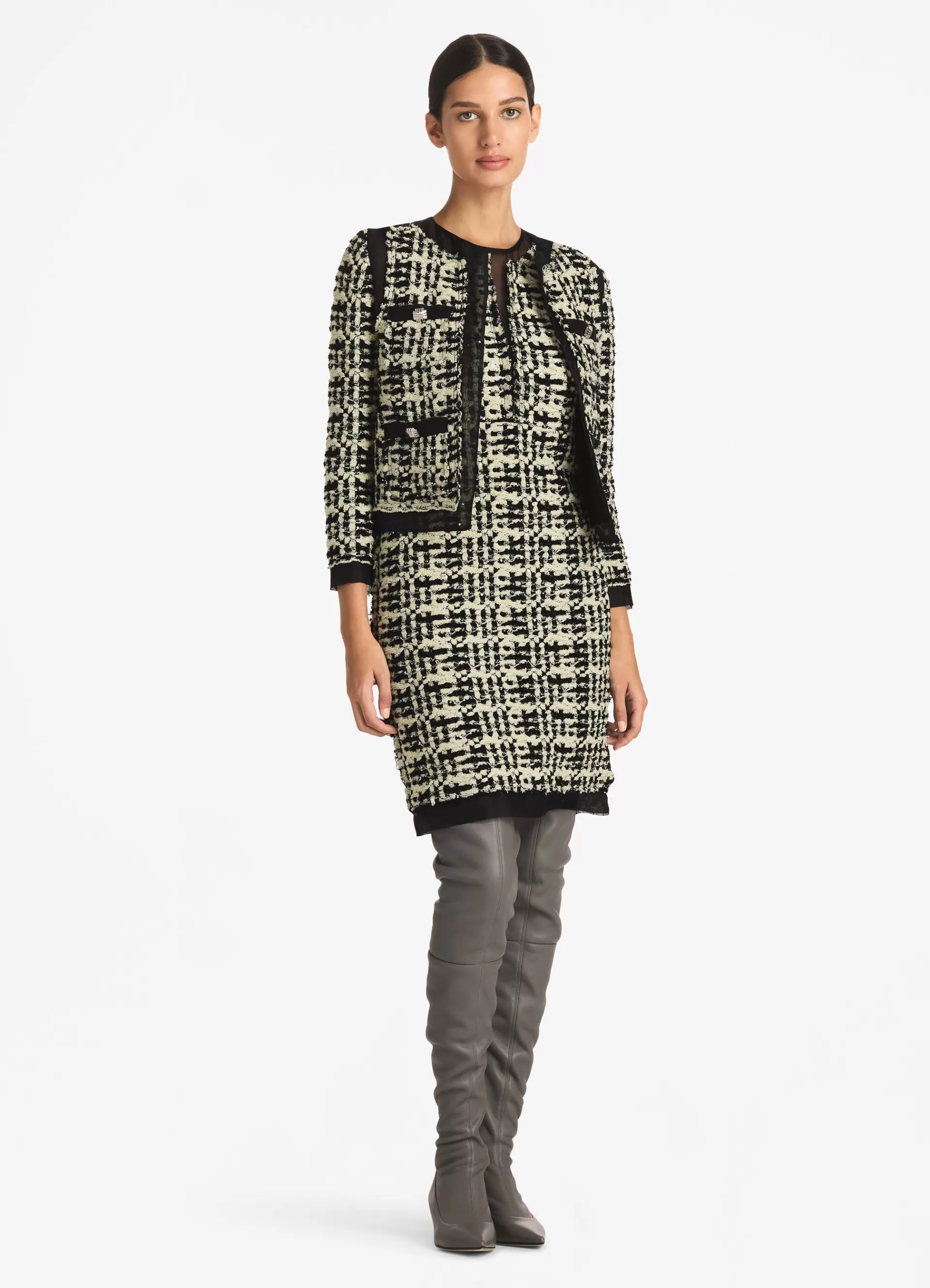 St. John Sequin Slub Knit Jacket | JACKETS