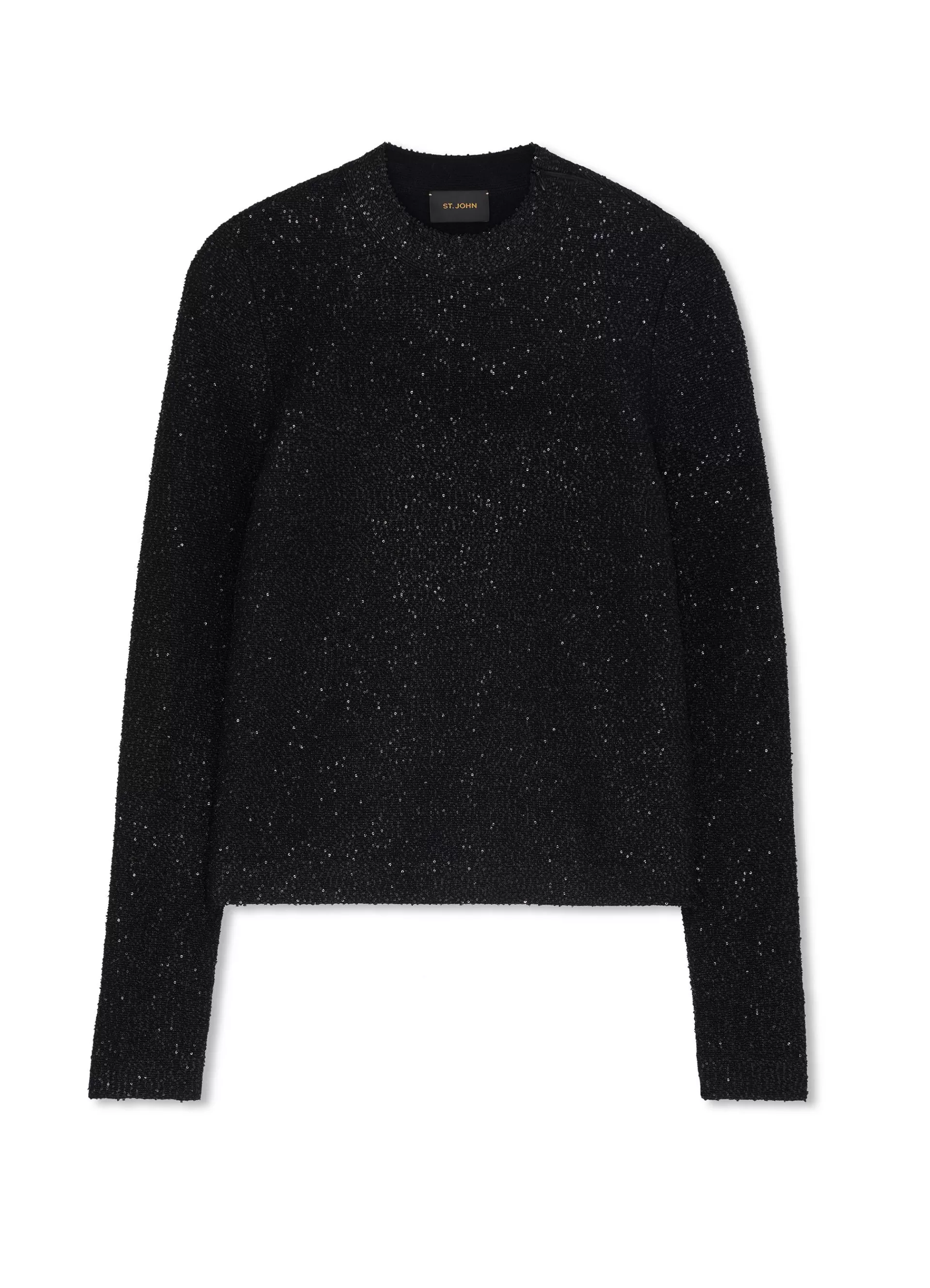 St. John Sequin Stretch Knit Mock Neck Sweater | KNITWEAR | EVENING WEAR