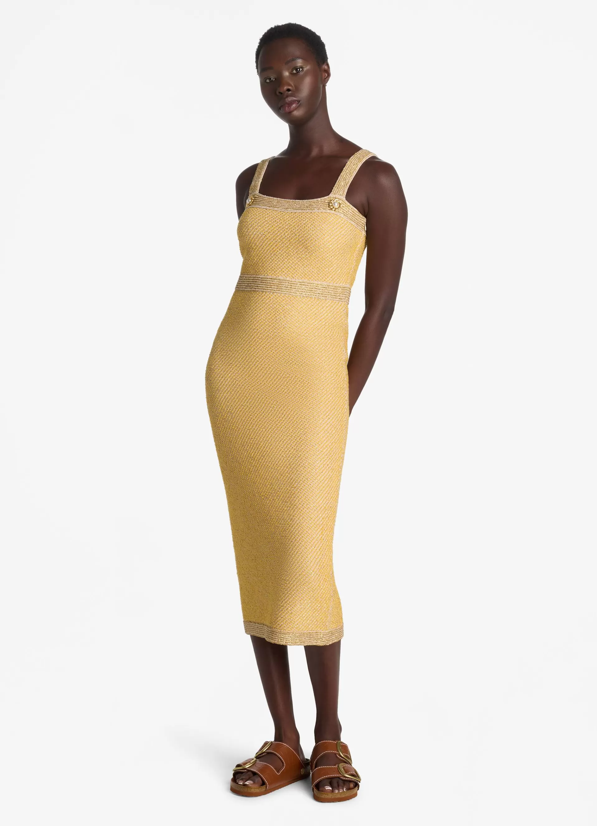St. John Sequin Stretch Twill Knit Strappy Dress | COCKTAIL & PARTY | COORDINATING SETS