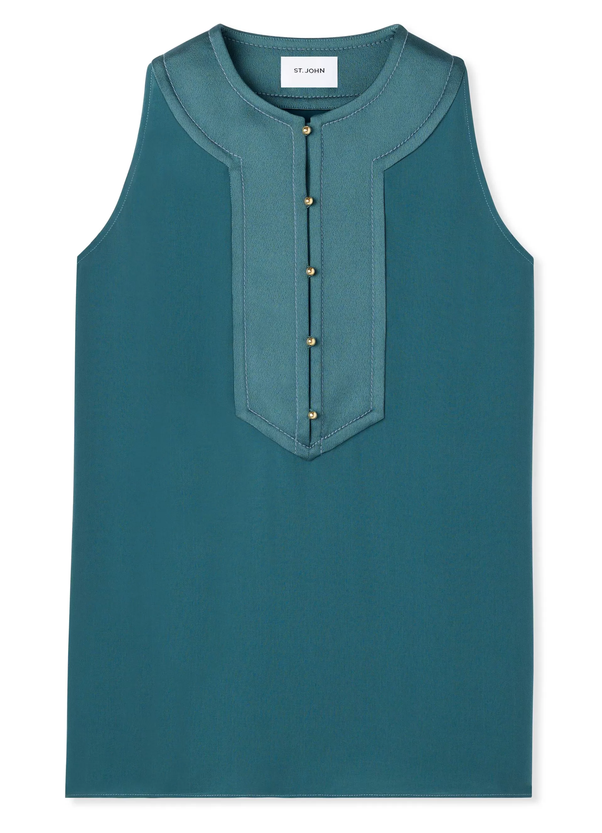 St. John Silk Crepe De Chine Shell | TOPS & SHELLS