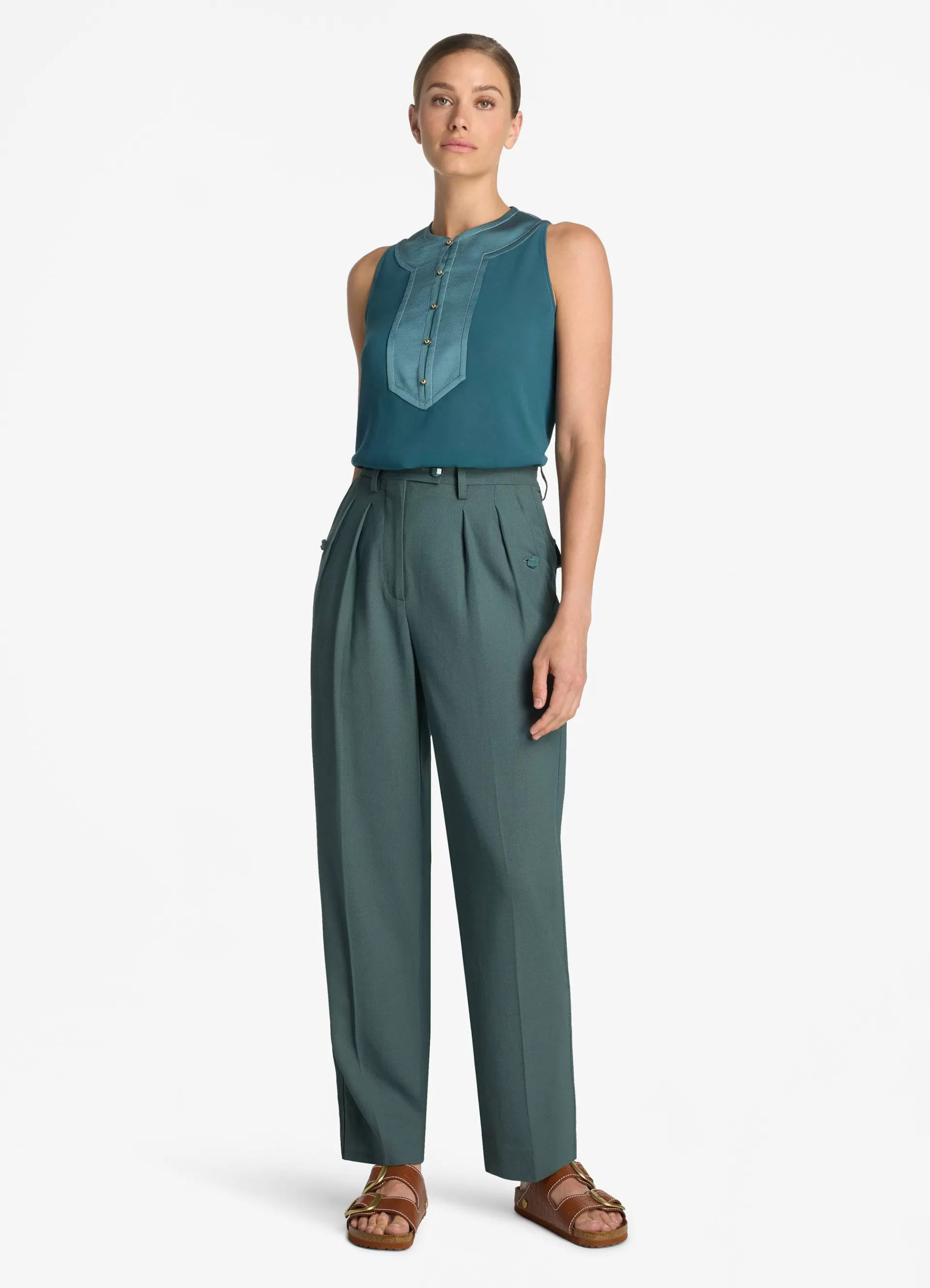 St. John Silk Crepe De Chine Shell | TOPS & SHELLS