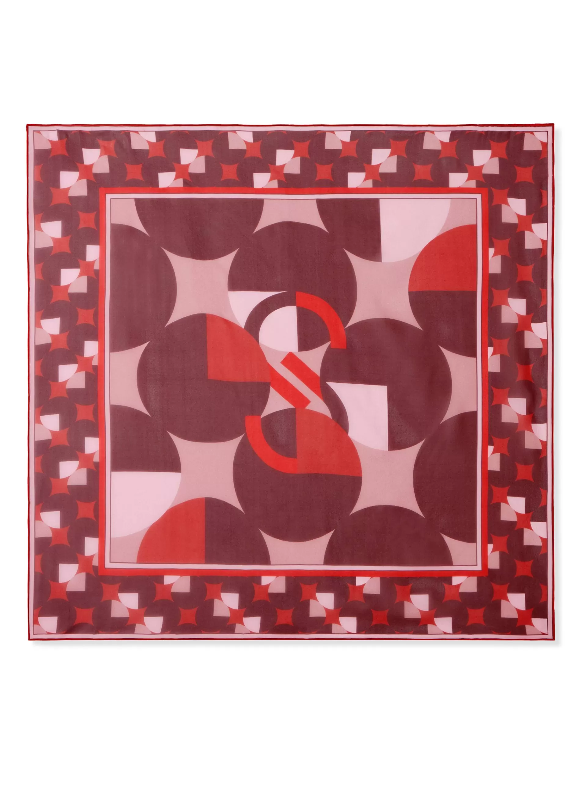 St. John SJ Logo Bold Geo Silk Twill Scarf | SCARVES