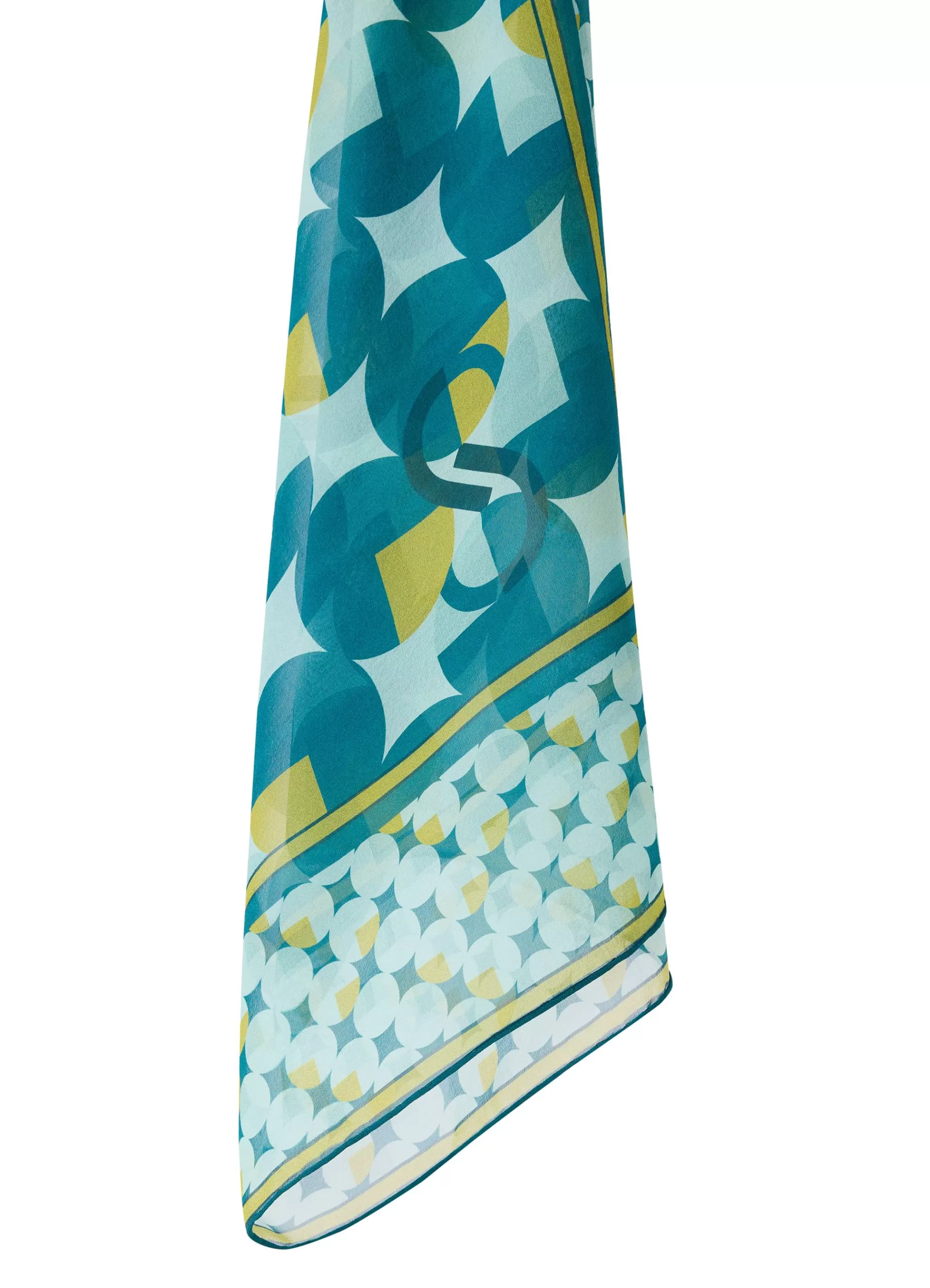 St. John SJ Logo Geo Silk Twill Scarf | SCARVES