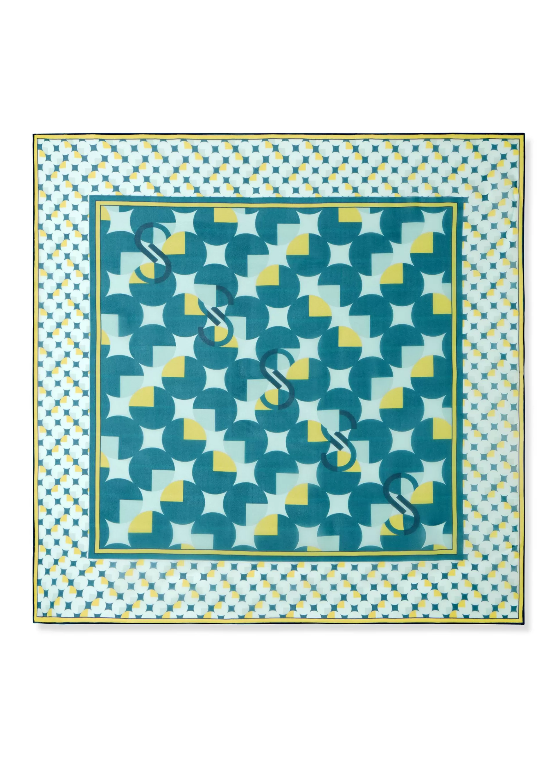 St. John SJ Logo Geo Silk Twill Scarf | SCARVES