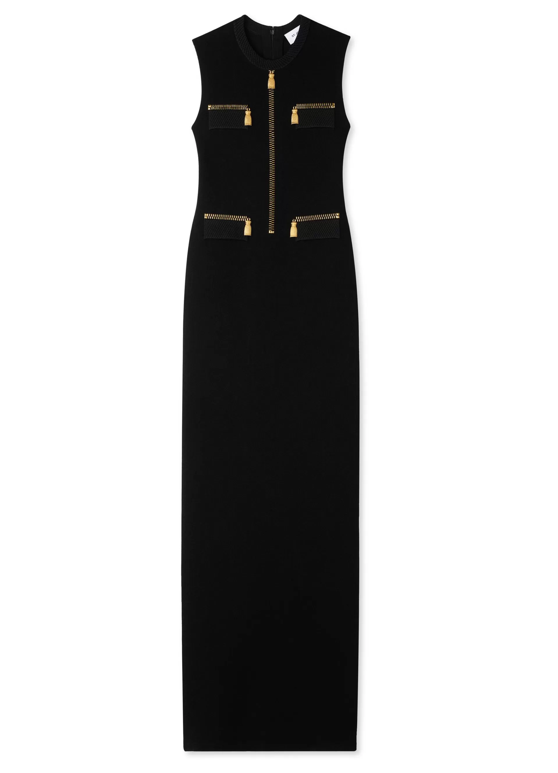 St. John SJ Signature Trompe L Oeil Long Dress | KNIT DRESSES | KNITWEAR