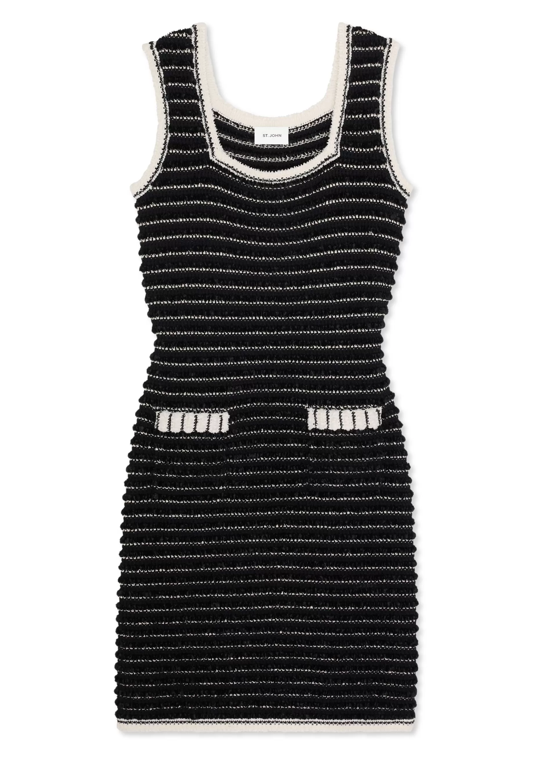 St. John Sleeveless Eyelash Tweed Dress | DRESSES