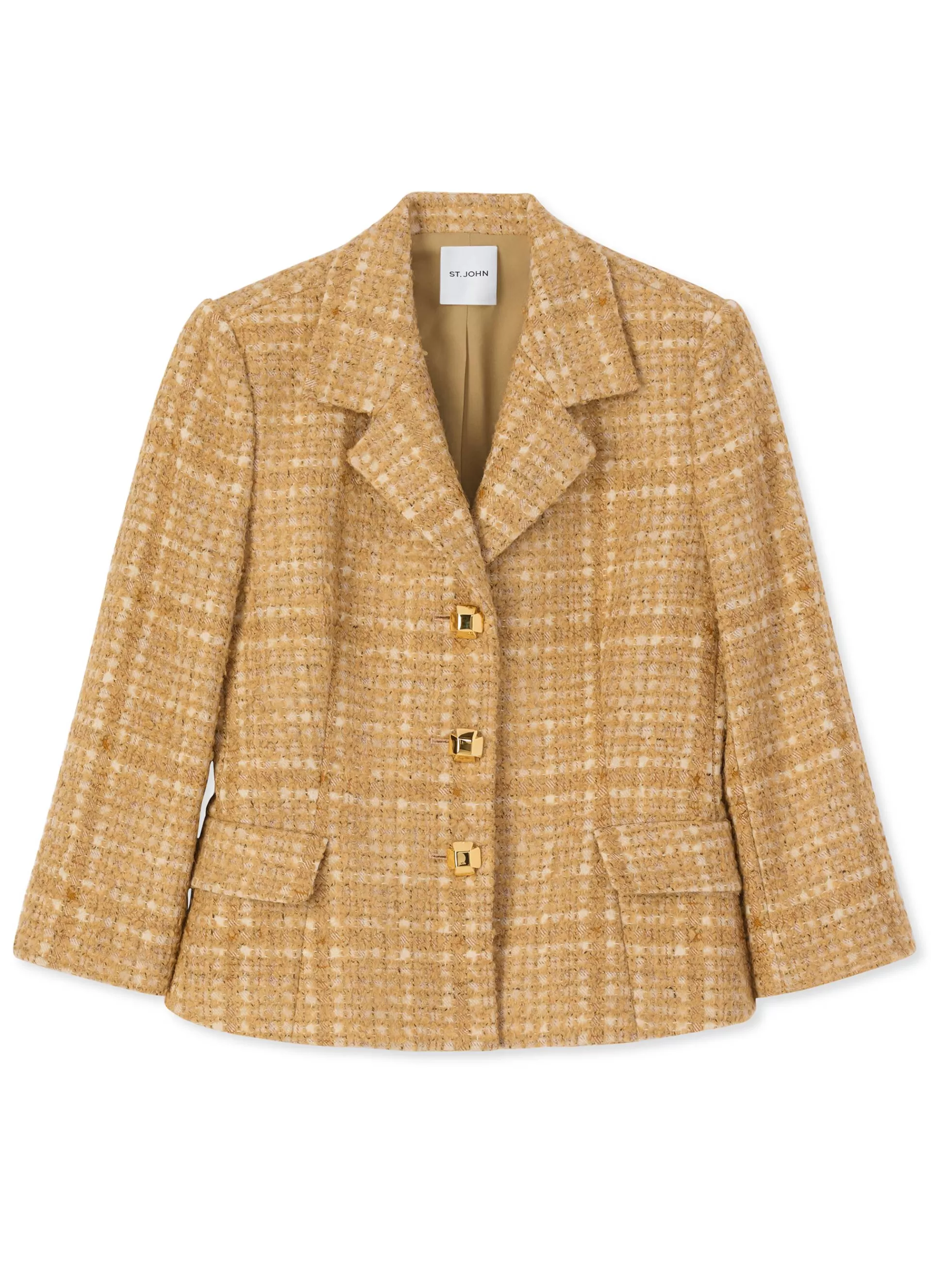St. John Soft Check Tweed Jacket | JACKETS