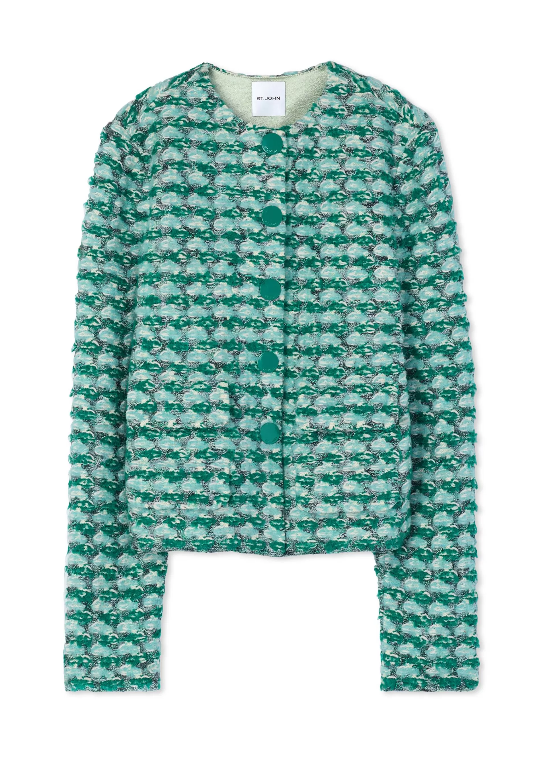 St. John Soft Slub Wool Tweed Jacket | JACKETS